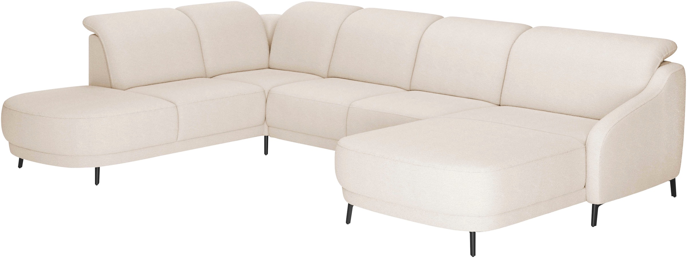 sit&more Wohnlandschaft »Blues U-Form«, inkl. Kopfteilverstellung, wahlweise mit Klapptisch und USB