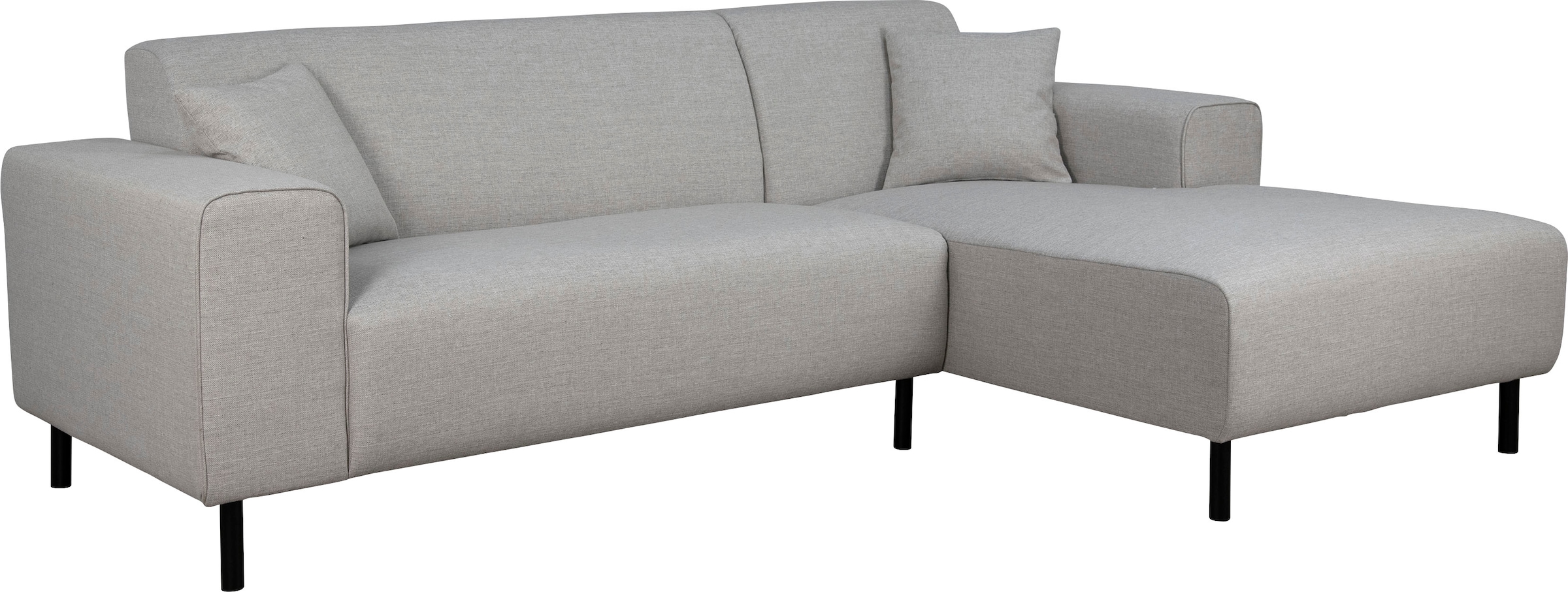 Home affaire Ecksofa »ARROS L-Form mit Wellenunterfederung, Maße B/T/H: 235/163/81 cm«, incl. Zierkissen, mit Recamiere rechts/links bestellbar, auch in Cord