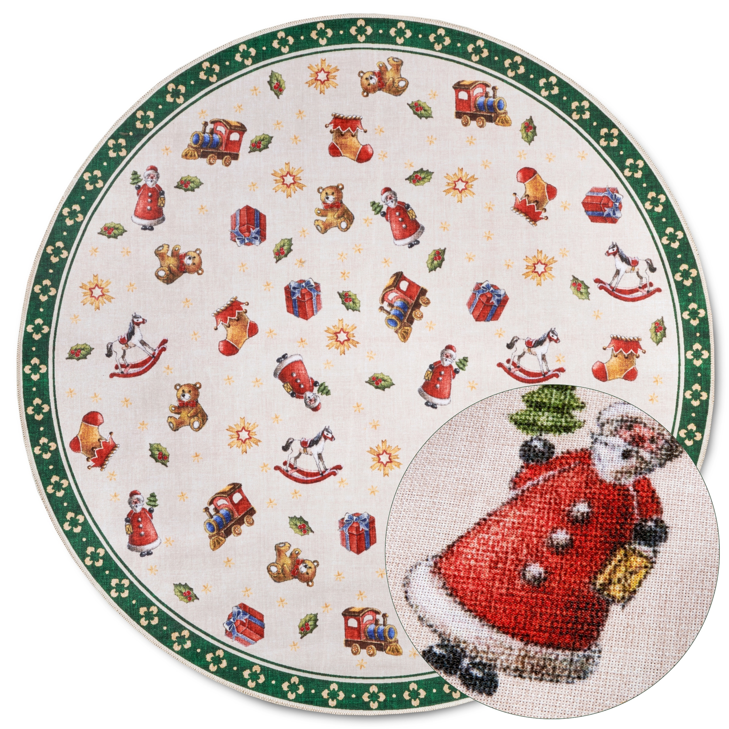 Villeroy & Boch Teppich »Nostalgic Toy's Delight, eckig, rund und Läufer«, rechteckig, 3 mm Höhe, Weihnachten, Wohnzimmer, Flur, Geschenk, Toys Delight, Dekoration
