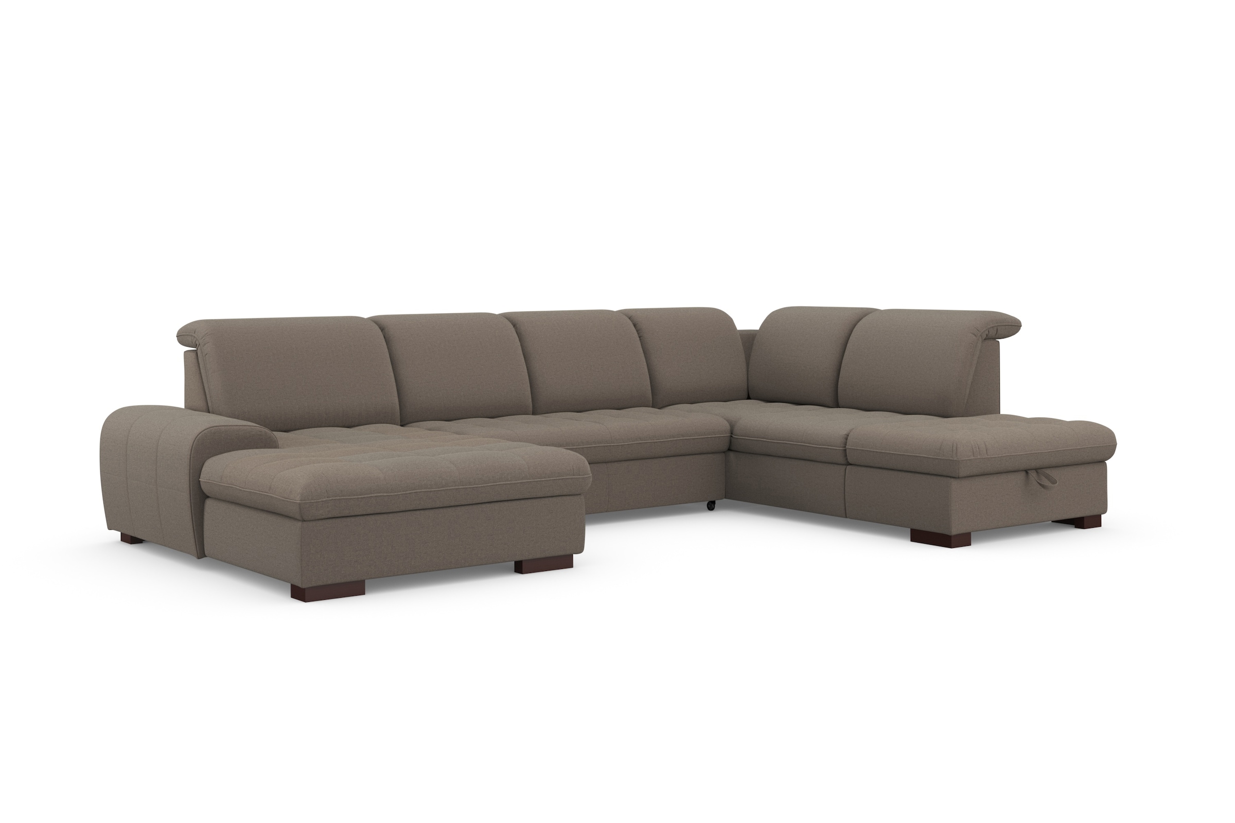 sit&more Wohnlandschaft »Luxor U-Form«, wahlweise mit Bettfunktion, Bettkasten und Kopfteilverstellung