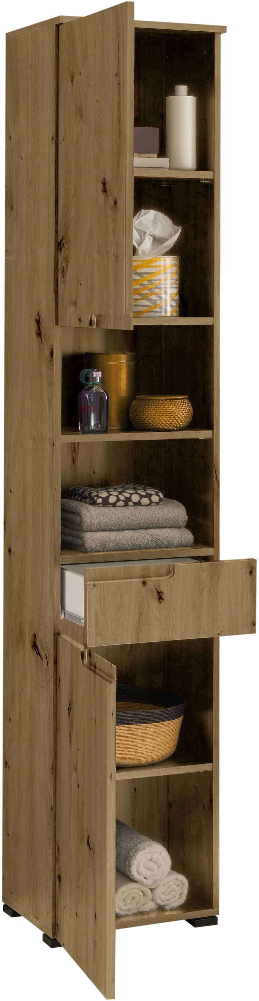 BASIC by Balculina Hochschrank »Spice, Badezimmerschrank BxTxH 40x191x32 cm« 1 Stk. tlg. Breite 40 cm, Griffmulden,