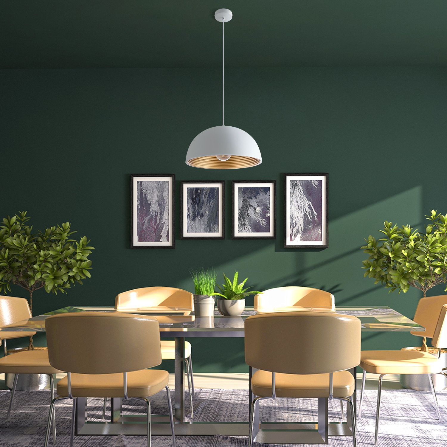 Paco Home Pendelleuchte »SAWYER« E27 Hängelampe Esszimmer Küchenlampe Hängend 1,5m Textilkabel Ã˜40,5cm