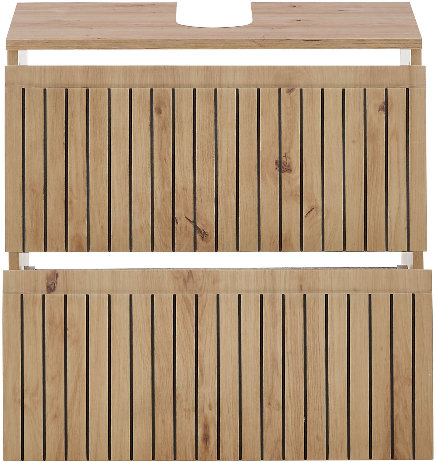 BASIC by Balculina Waschbeckenunterschrank »Austin«, (1 St.), Breite 60 cm, 2 Schubkästen mit Unterflurauszug