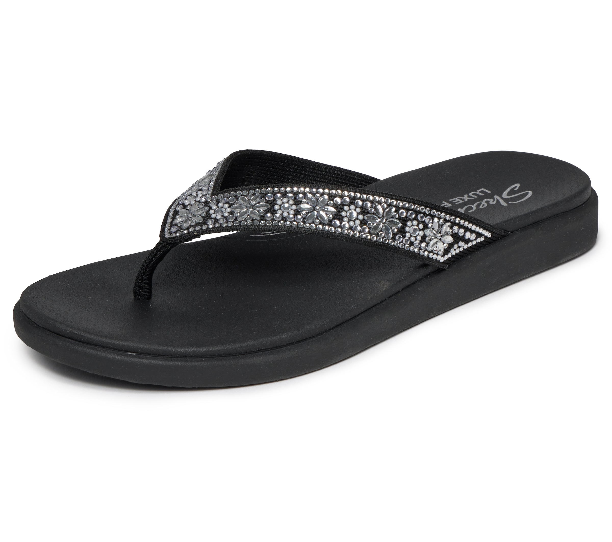 Skechers Zehentrenner »MEDITATION LUXE«  Sommerschuh, Strandschuh, Urlaubsschuh mit Glitzersteine