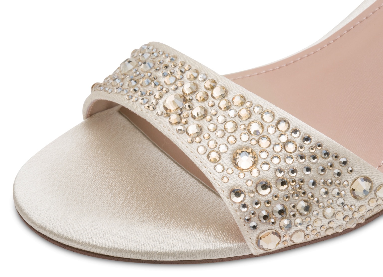 Tamaris Sandalette  Hochzeitsschuh, Abendschuh mit glitzernden Strasssteinen besetzt