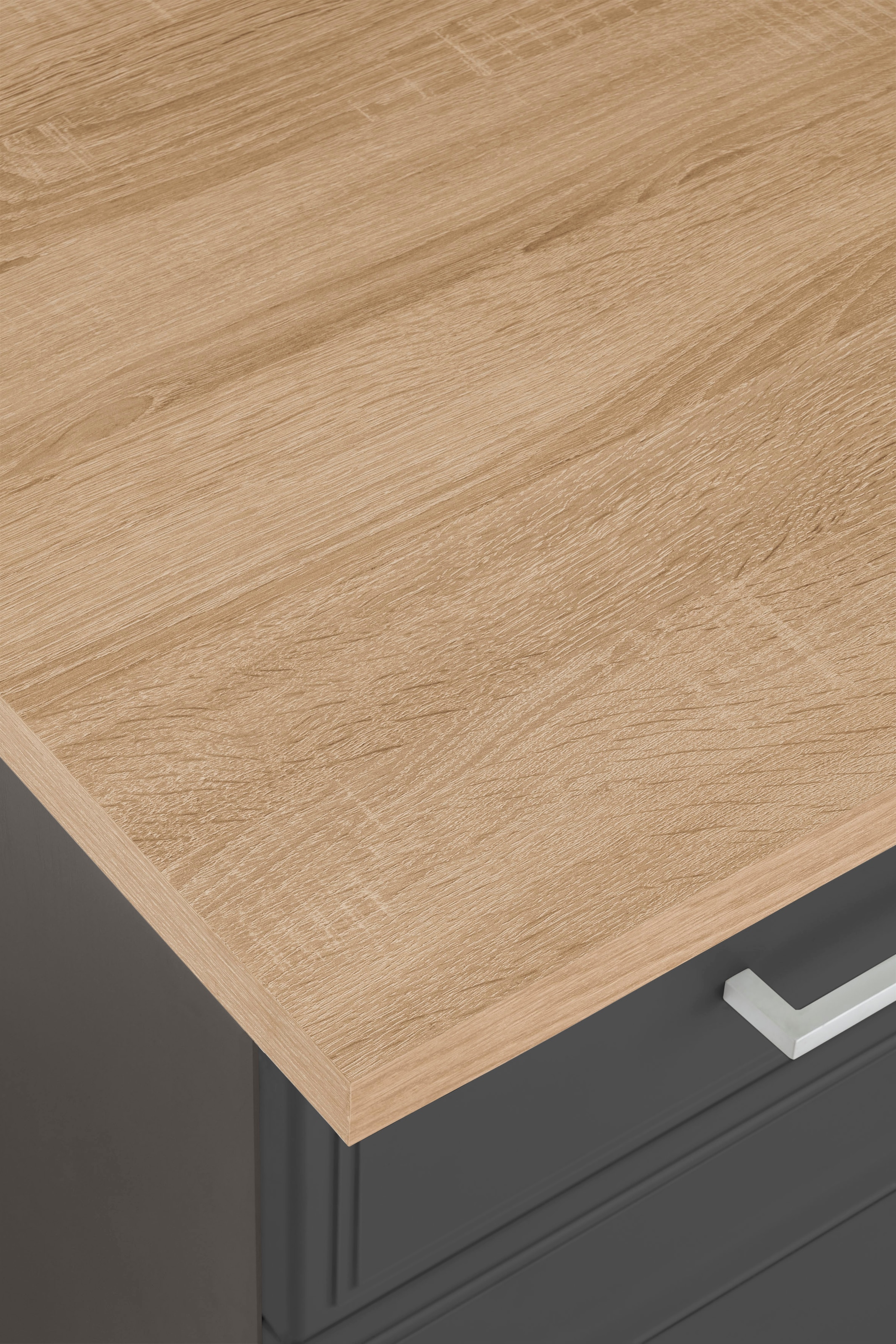 KOCHSTATION Winkelküche »KS-Stockholm – Küche mit hochwertiger und detailreicher Landhausfront« Stellbreite 220x310 cm, wahlweise mit E-Geräten, MDF-Fronten