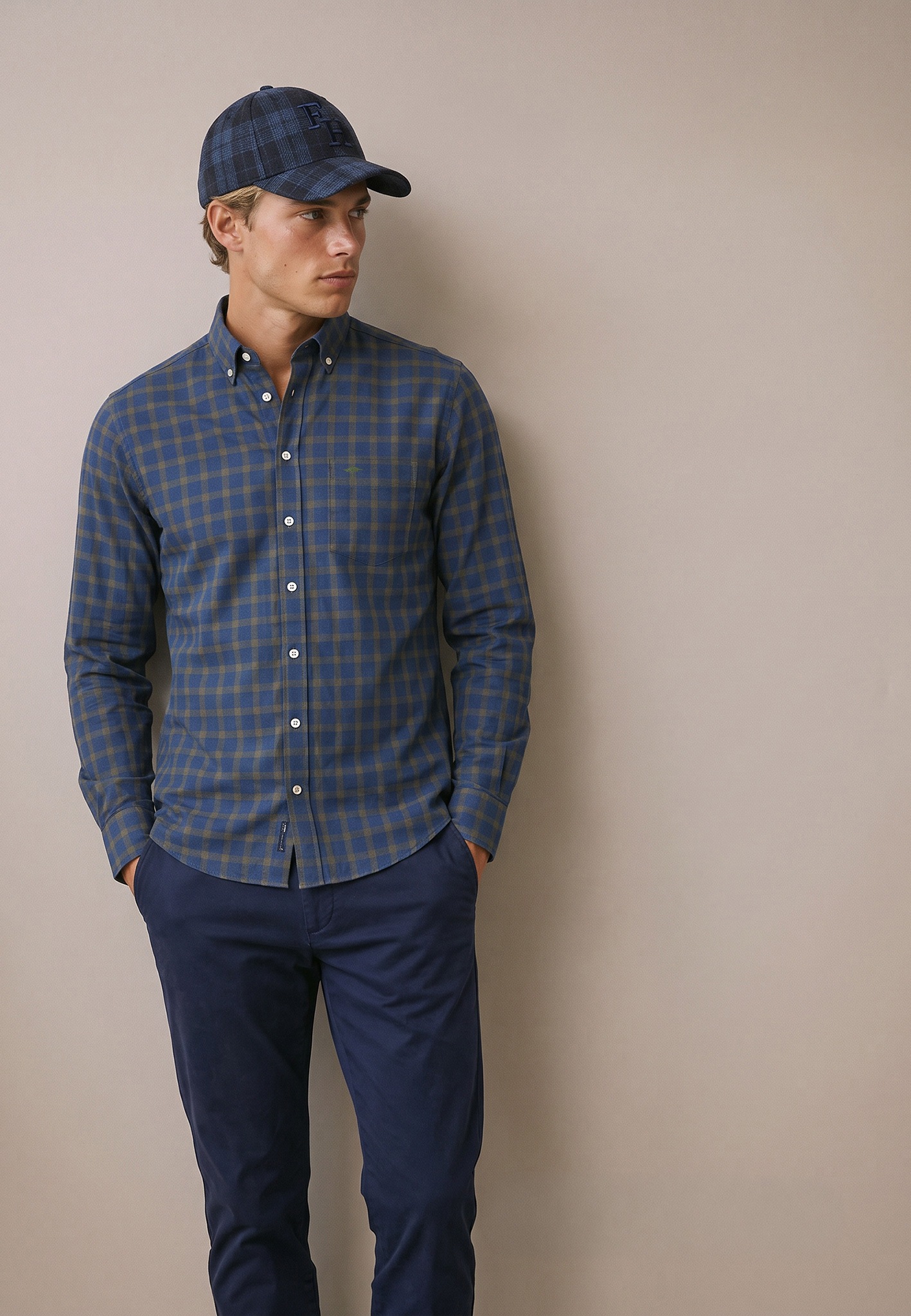 FYNCH-HATTON Karohemd mit Button-Down-Kragen
