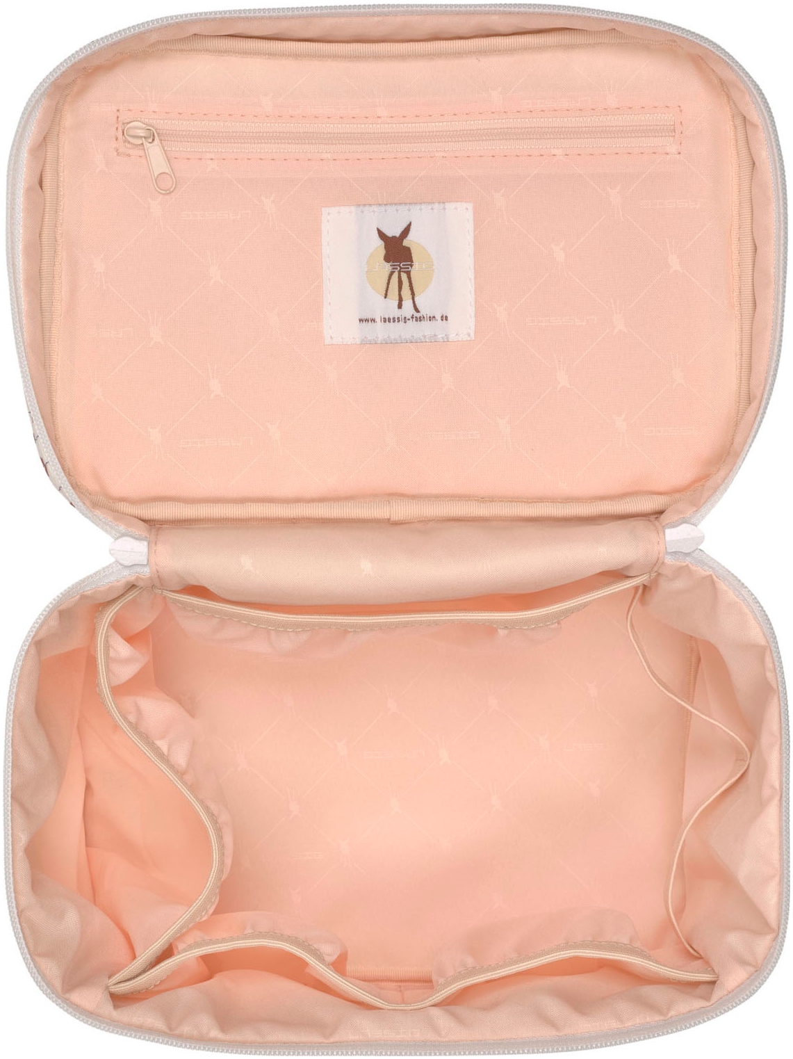 LÄSSIG Wickeltasche »Flowers White, Wickeltisch Organizer«, PETA-approved vegan