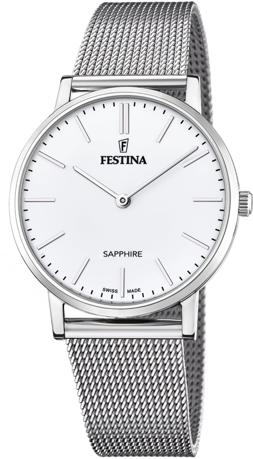 Festina Quarzuhr »Festina Swiss Made, F20014/1«, Armbanduhr, Herrenuhr, Saphirglas, Swiss Made