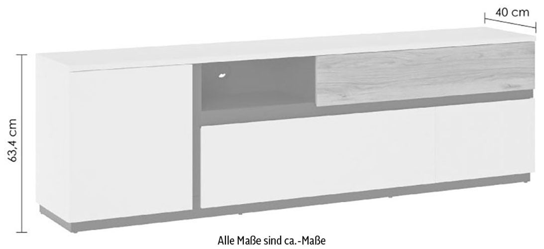 Home affaire Lowboard »Novena« Breite 211 cm