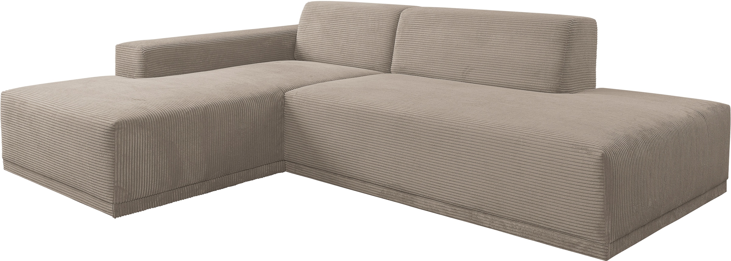 WERK2 Ecksofa »Apollo, hoher Sitzkomfort, aktuelles Design, Breite 264cm, L-Form« Puristisches Design mit maximalem Komfort