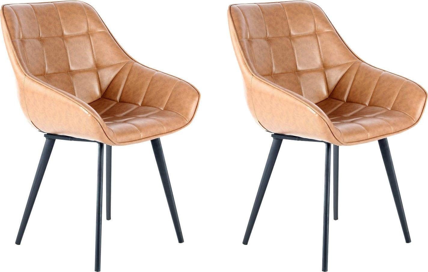 Kayoom Stuhl »Demi 325 2er-Set, Relax-Sessel, unifarbenes Farbgestaltung«, (Set), 2 St., pflegeleicht, elegante Aufmachung, in dezenten Farben