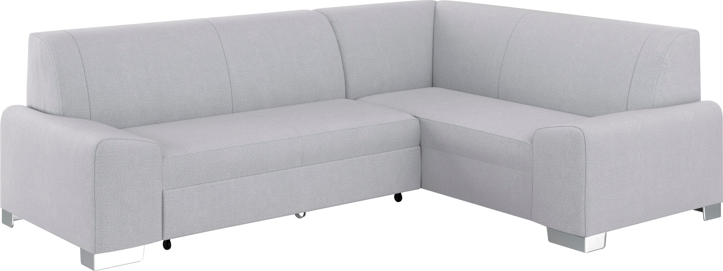 DOMO collection Ecksofa »Anzio in kubischer Formensprache, flache Armlehnen, L-Form«, Wahlweise mit Bettfunktion und Federkern für hohen Sitzkomfort