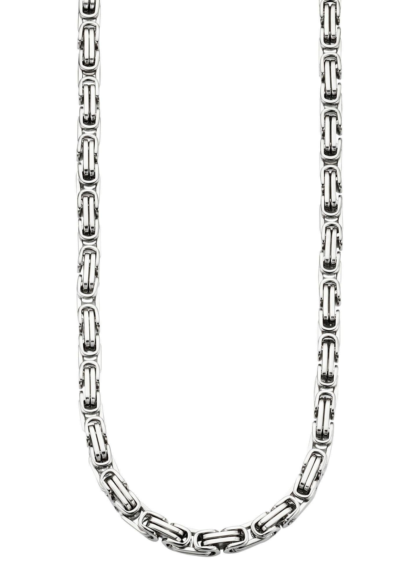 Bruno Banani Edelstahlkette »Schmuck Geschenk Halskette Königskette 4-Kant-Optik Silber«