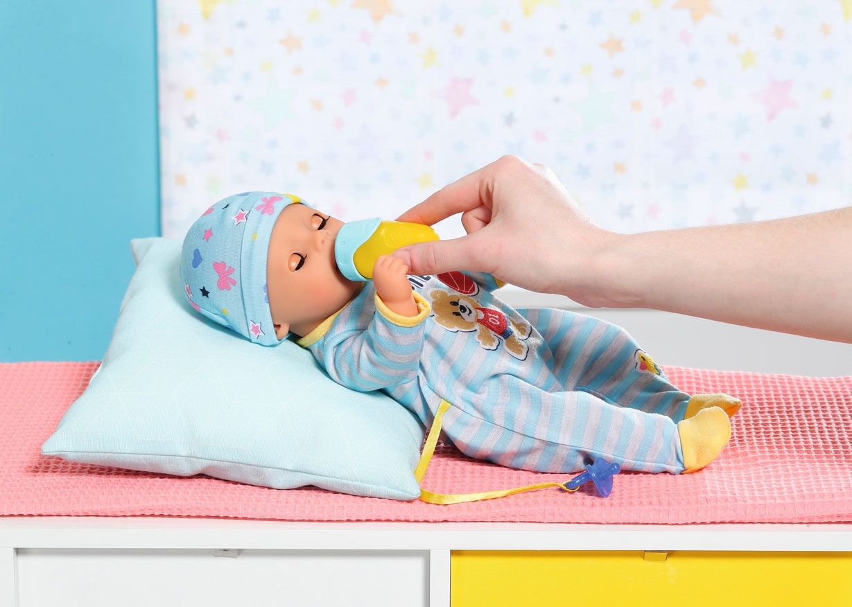 Baby Born Babypuppe »Soft Touch Little Boy, 36 cm«, mit lebensechten Funktionen