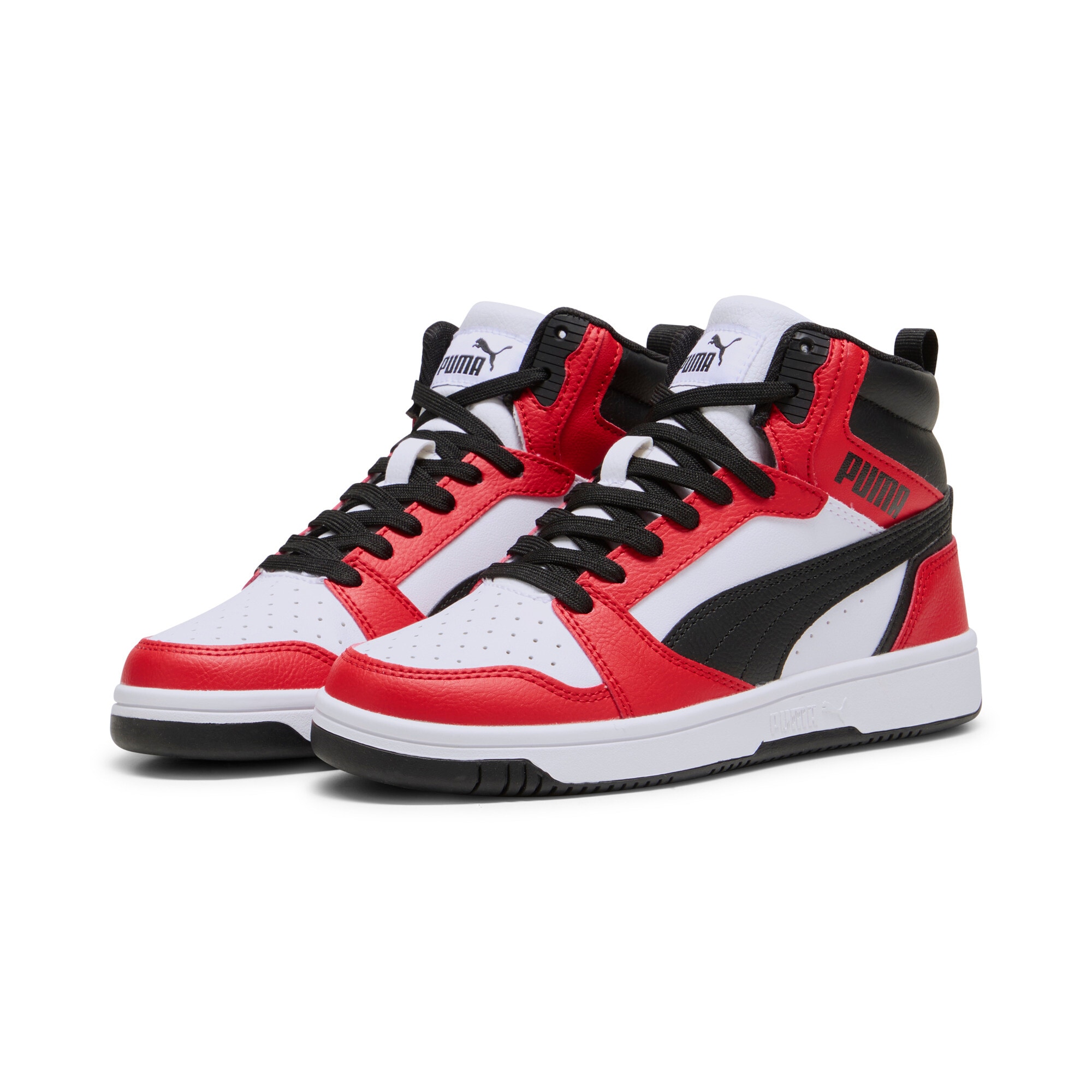 PUMA Sneaker »REBOUND V6 MID JR«  knöchelhoch, retro-inspiriertes Design, mit SOFTFOAM+ Dämpfung