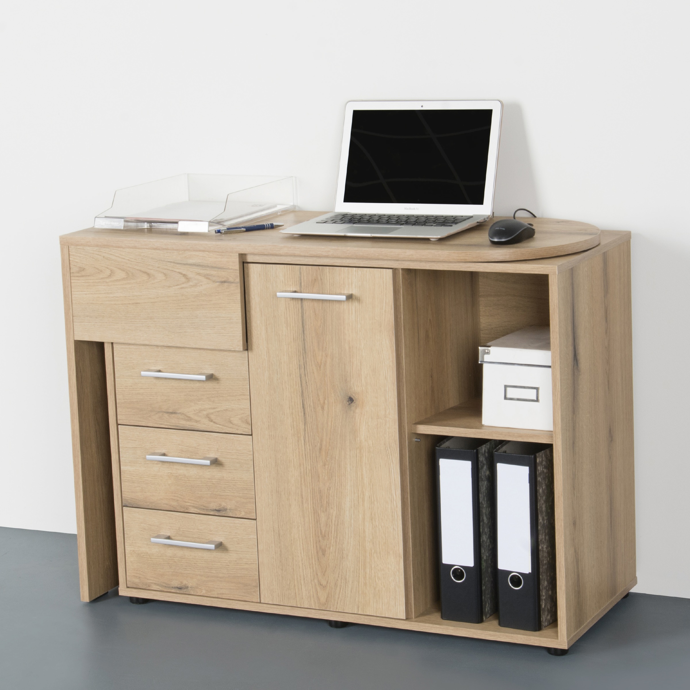 VOGL Möbelfabrik Schreibtisch »1246 mit schwenkbarer Tischplatte«, platzsparend, Breite 98-149 cm, Made in Germany