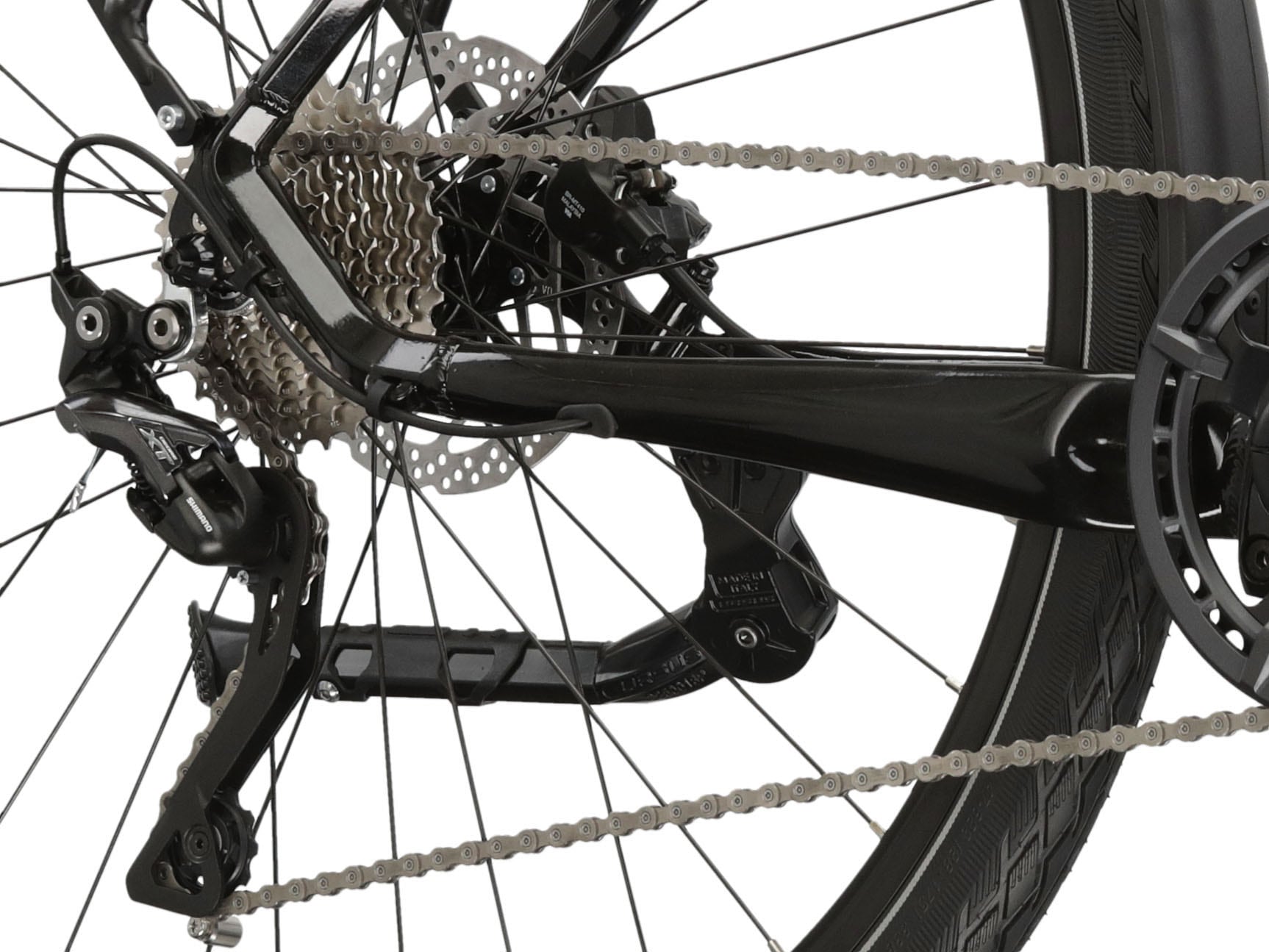 Kross E-Bike »E-Trekkingrad Trans Hybrid 6.0 28 Zoll schwarz«, 10 Gang, Shimano, DEORE XT T8000, Mittelmotor 250 W, Pedelec, Elektrofahrrad für Herren
