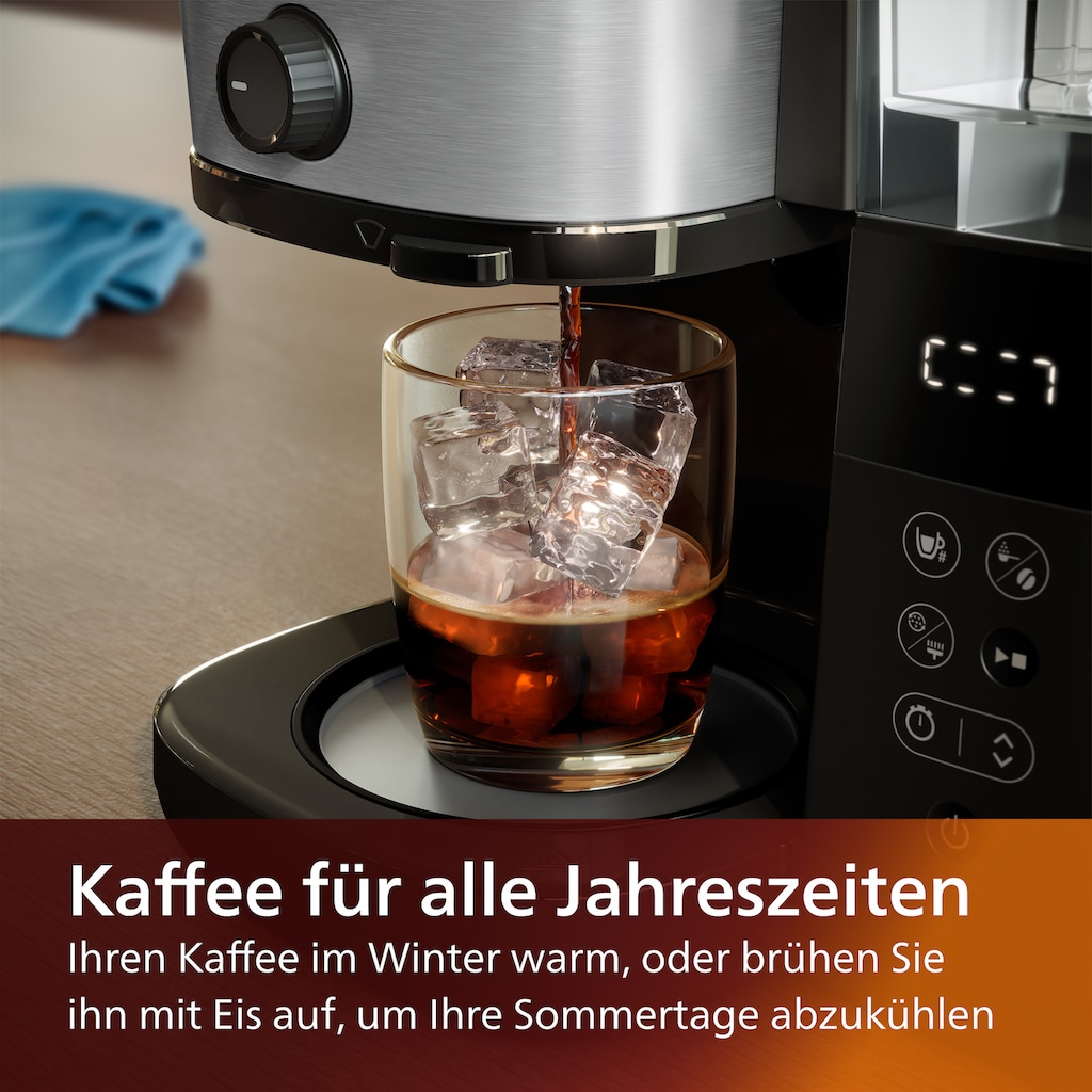 Philips Kaffeemaschine mit Mahlwerk »HD7900/50 All-in-1 Brew«, Permanentfilter, 1x4, mit Smart Dosierung und Duo-Kaffeebohnenbehälter, inkl. Dosierlöffel
