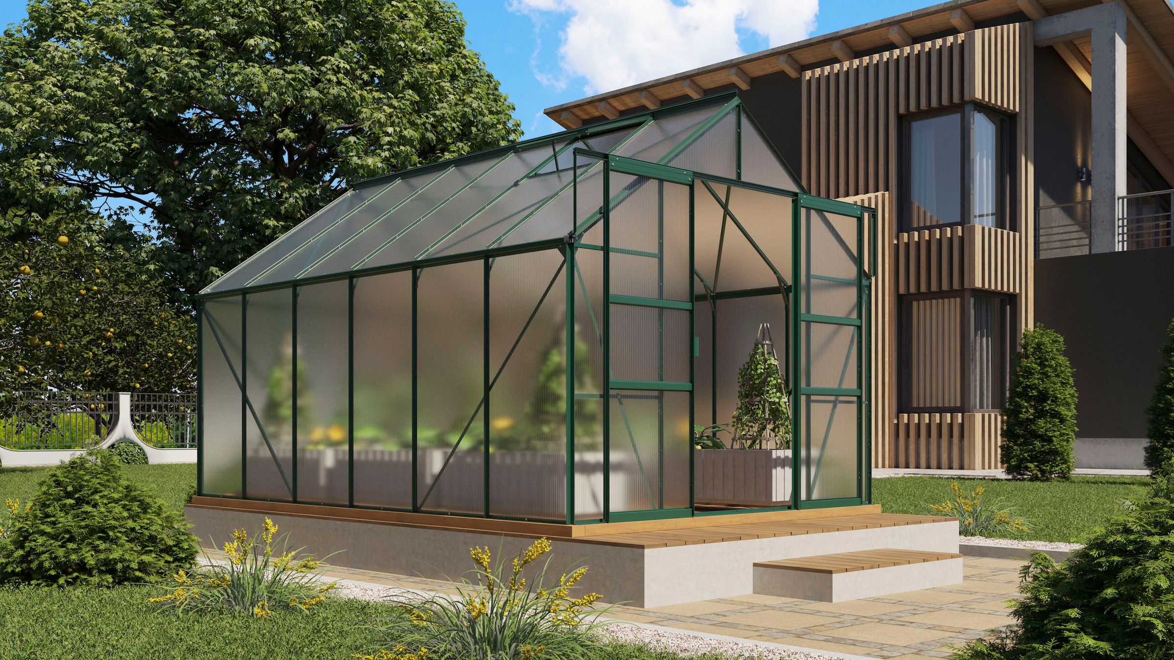 Vitavia Gewächshaus »Mars 9900« Alu-Profile, 4 mm Hohlkammerplatten