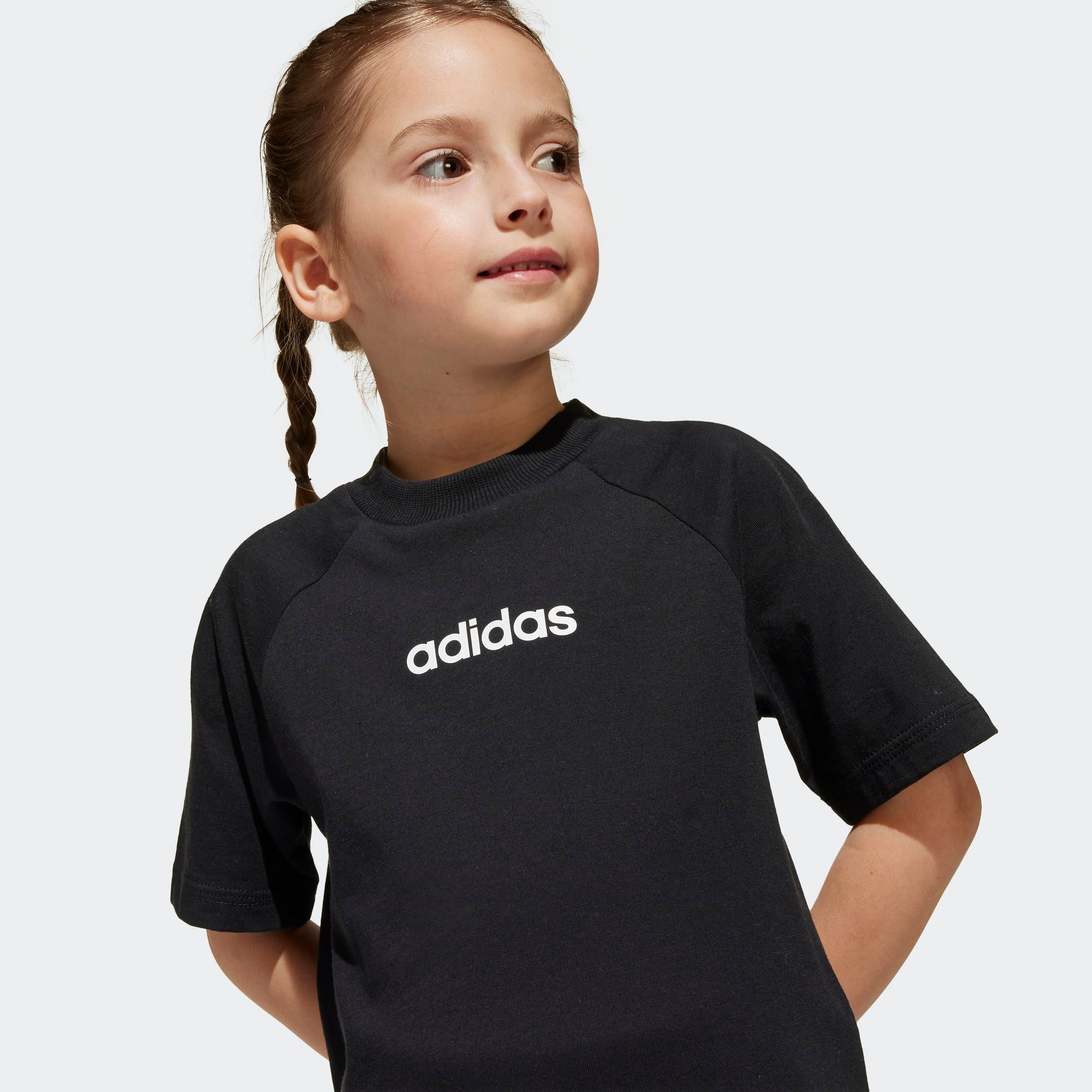adidas Sportswear T-Shirt »LK LIN TEE 160« für Kinder, Rundhalsausschnitt, ohne Verschluss, weiches Material