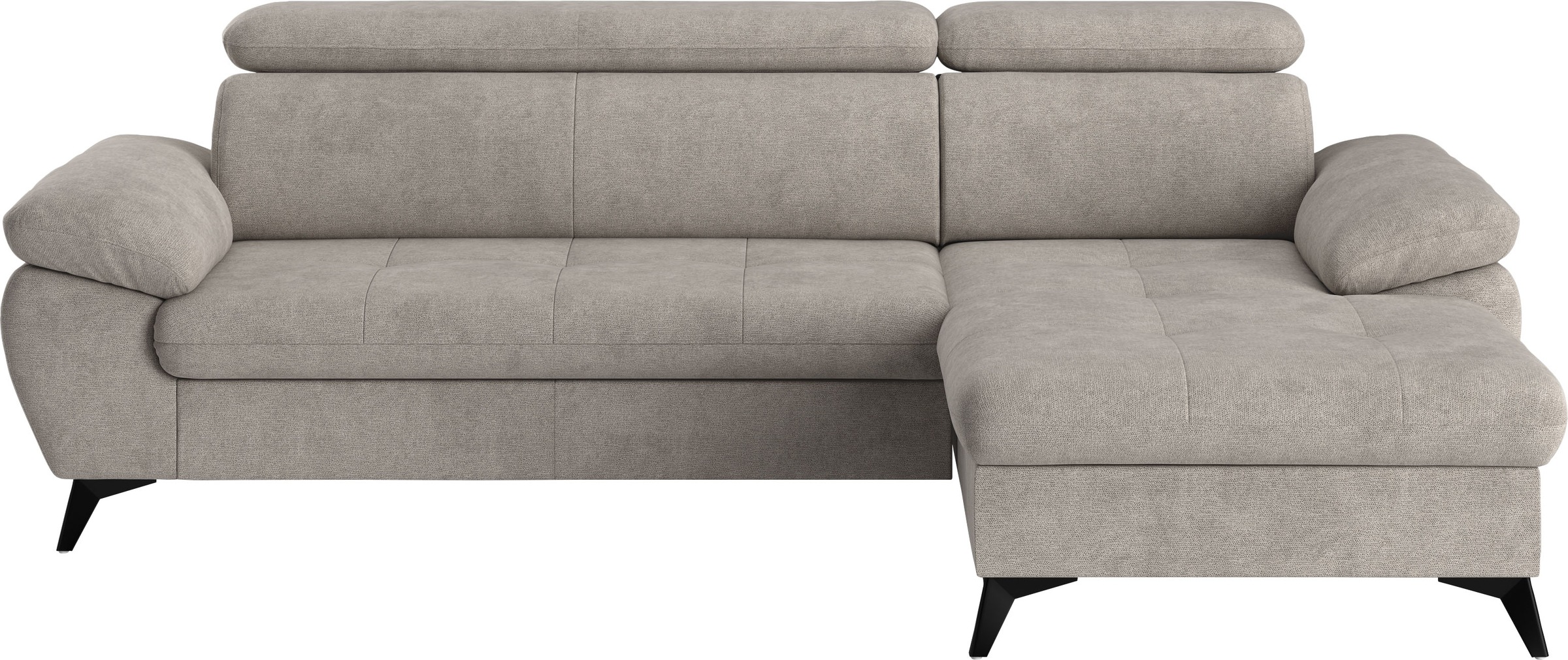 COTTA Ecksofa »Hudson L-Form«, inkl. verstellbare Kopfstützen, wählbar mit Bettfunktion und Stauraum