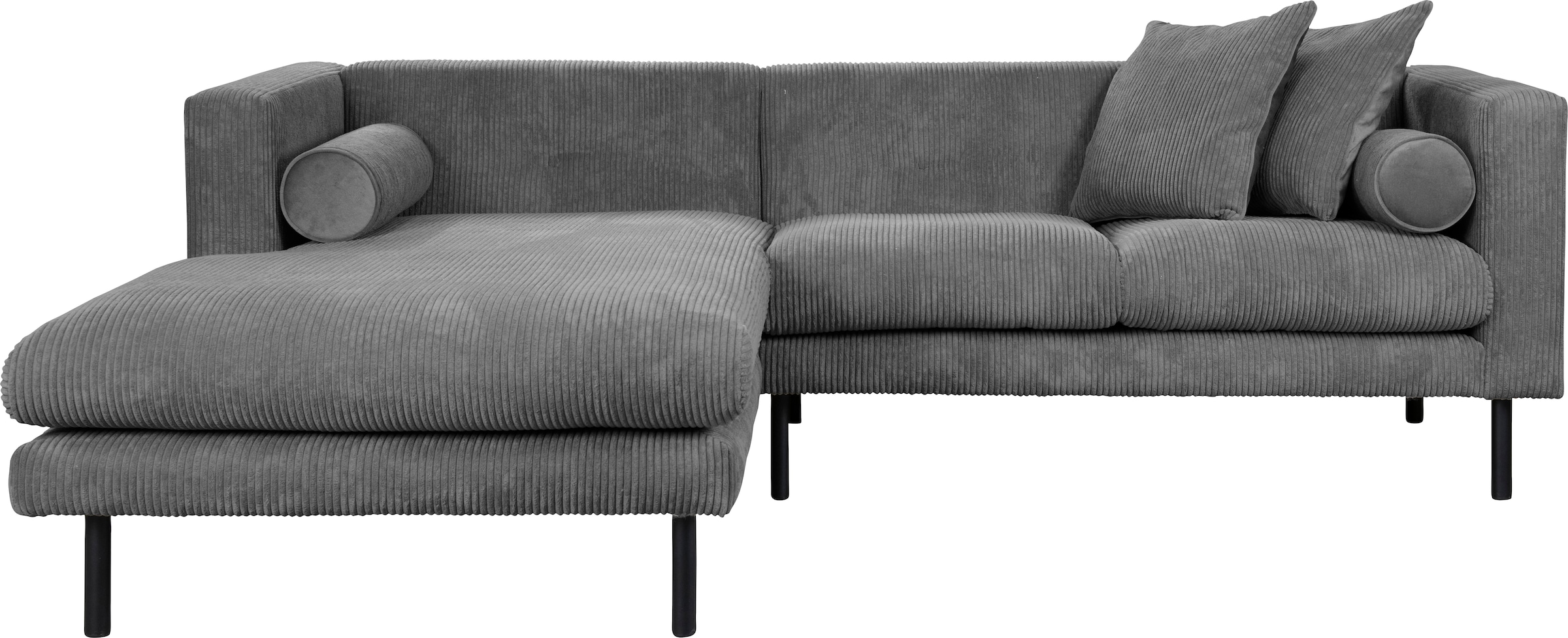 Home affaire Ecksofa »Lillibeth L-Form Designsofa, Maße B/T/H: 240/173/83 cm«, Zierkissen als Wendekissen, in Samtoptik oder Cord