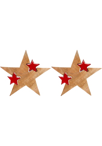 Dekostern »Star, Deko Puzzle Stern, mit kleinen Sternen«, (2 St.)