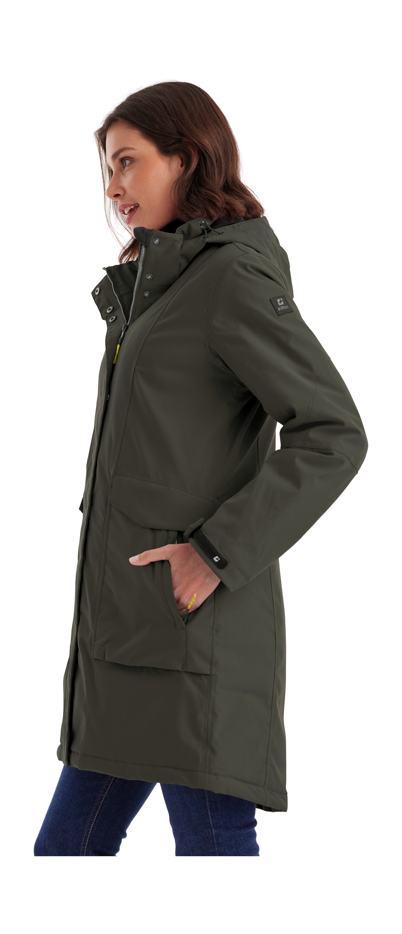 Killtec Parka »Damen Funktionsparka«, Wasserdichter, atmungsaktiver Damenparka mit abnehmbarer Kapuze