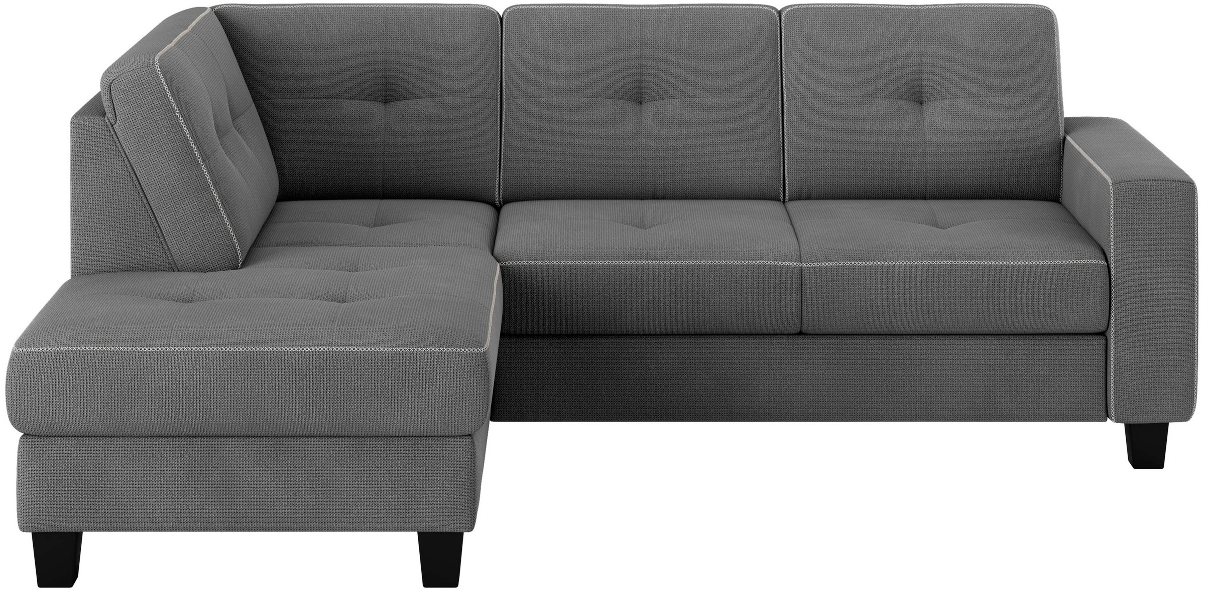 Places of Style Ecksofa »Varese«, Kreuznaht in beige
