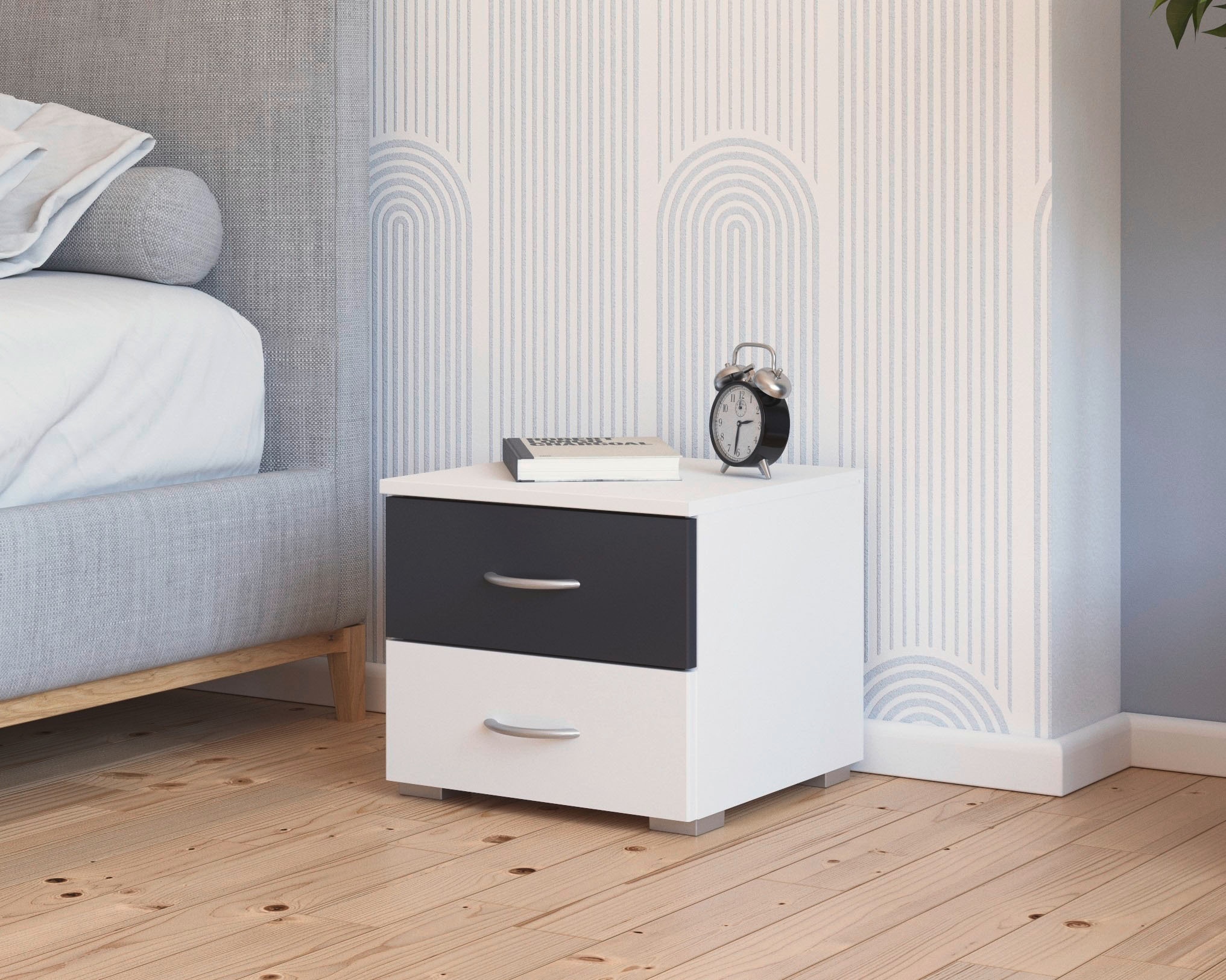 rauch Nachtkommode »Nachttisch Nachtkonsole Beistelltisch Kommode Sideboard NOOSA«, mit farblich abgesetzter Schublade MADE IN GERMANY
