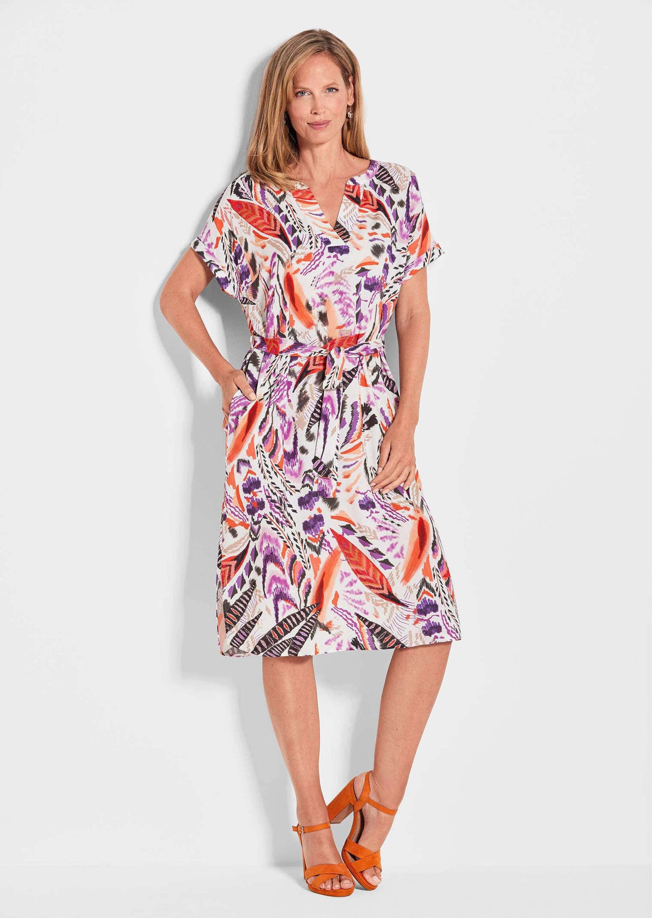 GOLDNER Sommerkleid »Kurzarm-Kleid mit Ethno-Print«