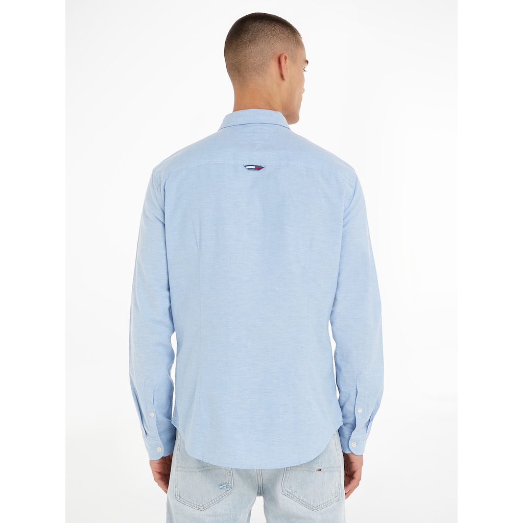 Tommy Jeans Langarmhemd »TJM SLIM STRETCH OXFORD SHIRT«, aus Bio-Baumwolle