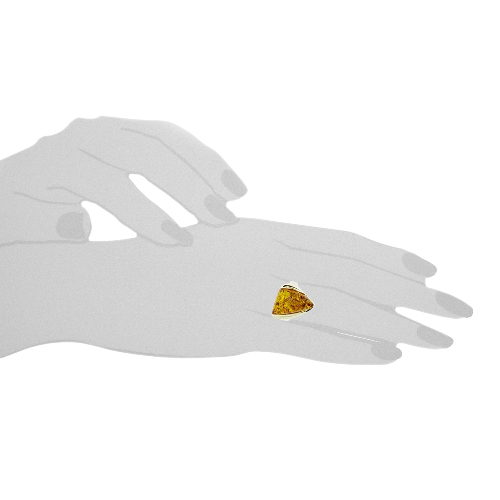 OSTSEE-SCHMUCK Fingerring »- Anouk - Gold 333/000 - Bernstein«