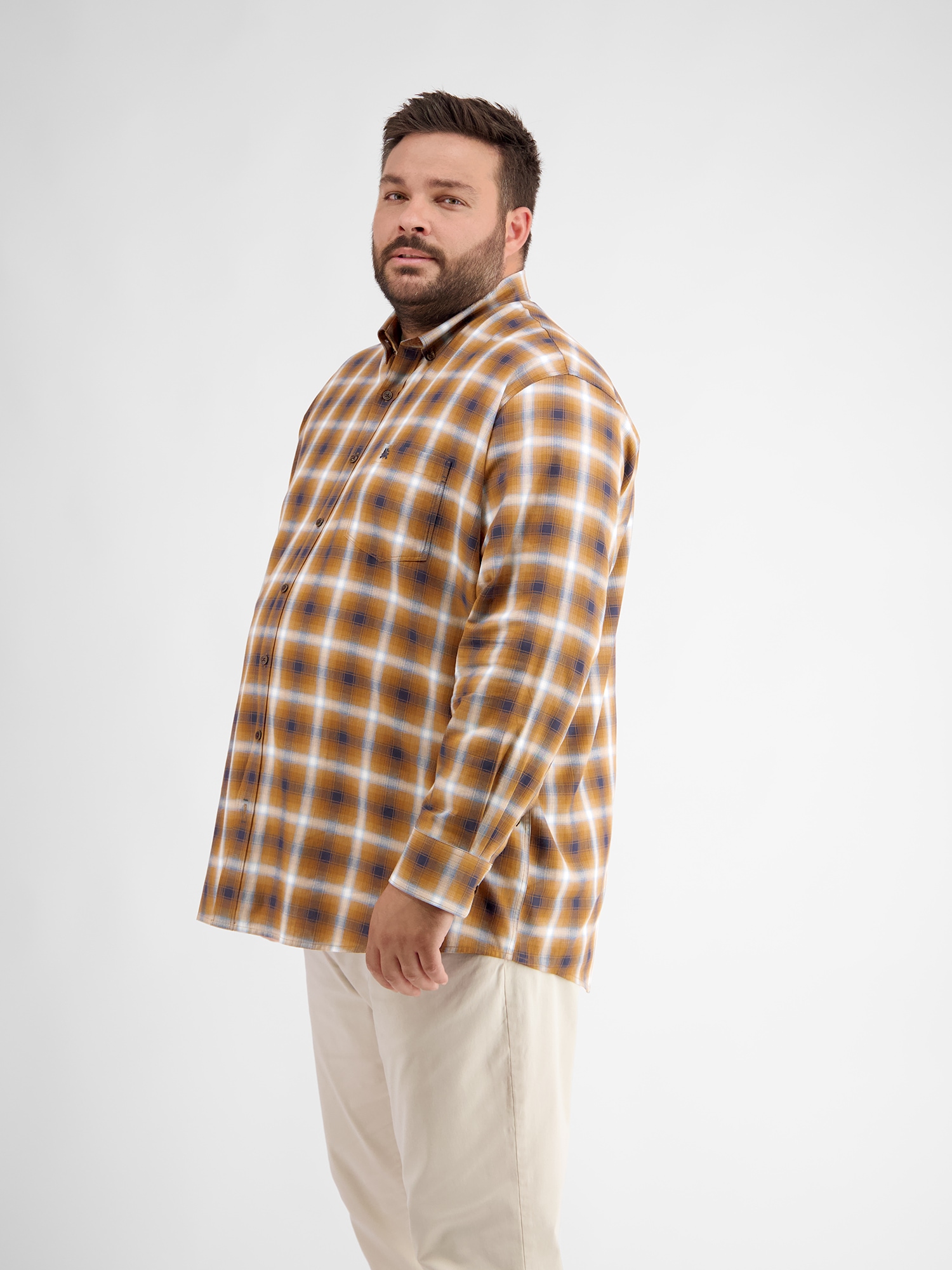 LERROS Karohemd »LERROS Karohemd mit Fischgratstruktur«