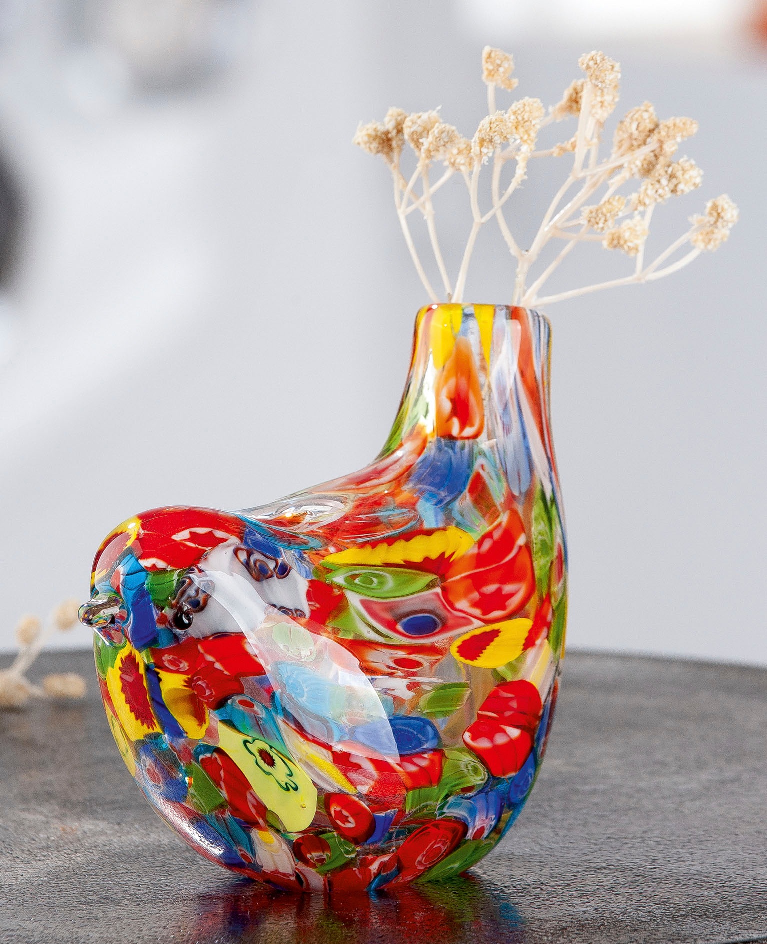 Casablanca by Gilde Tischvase »Bird«, durchgefärbt und mundgeblasen, aus  Glas, Höhe ca. 13 cm auf Raten bestellen