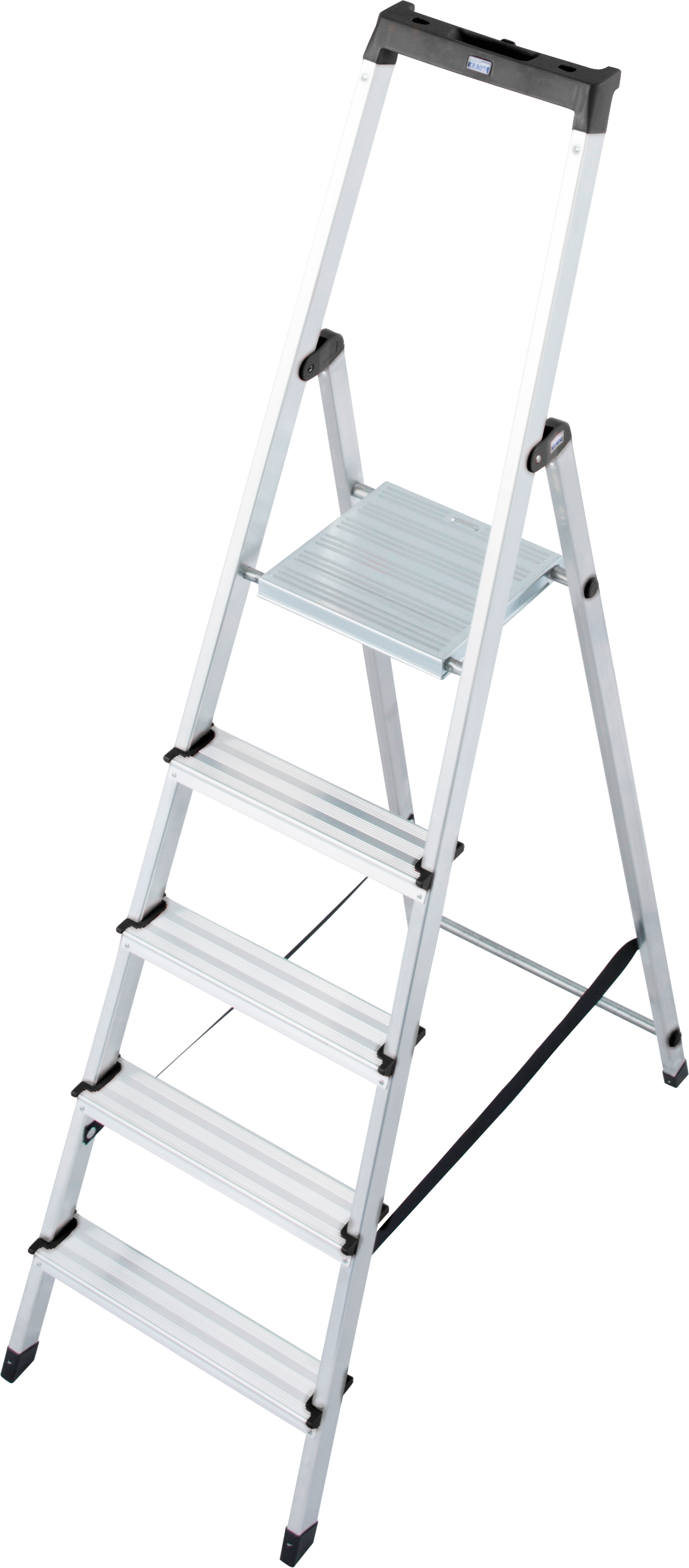 KRAUSE Stehleiter "Solidy" Aluminium, 1x5 Stufen, Arbeitshöhe ca. 305 cm