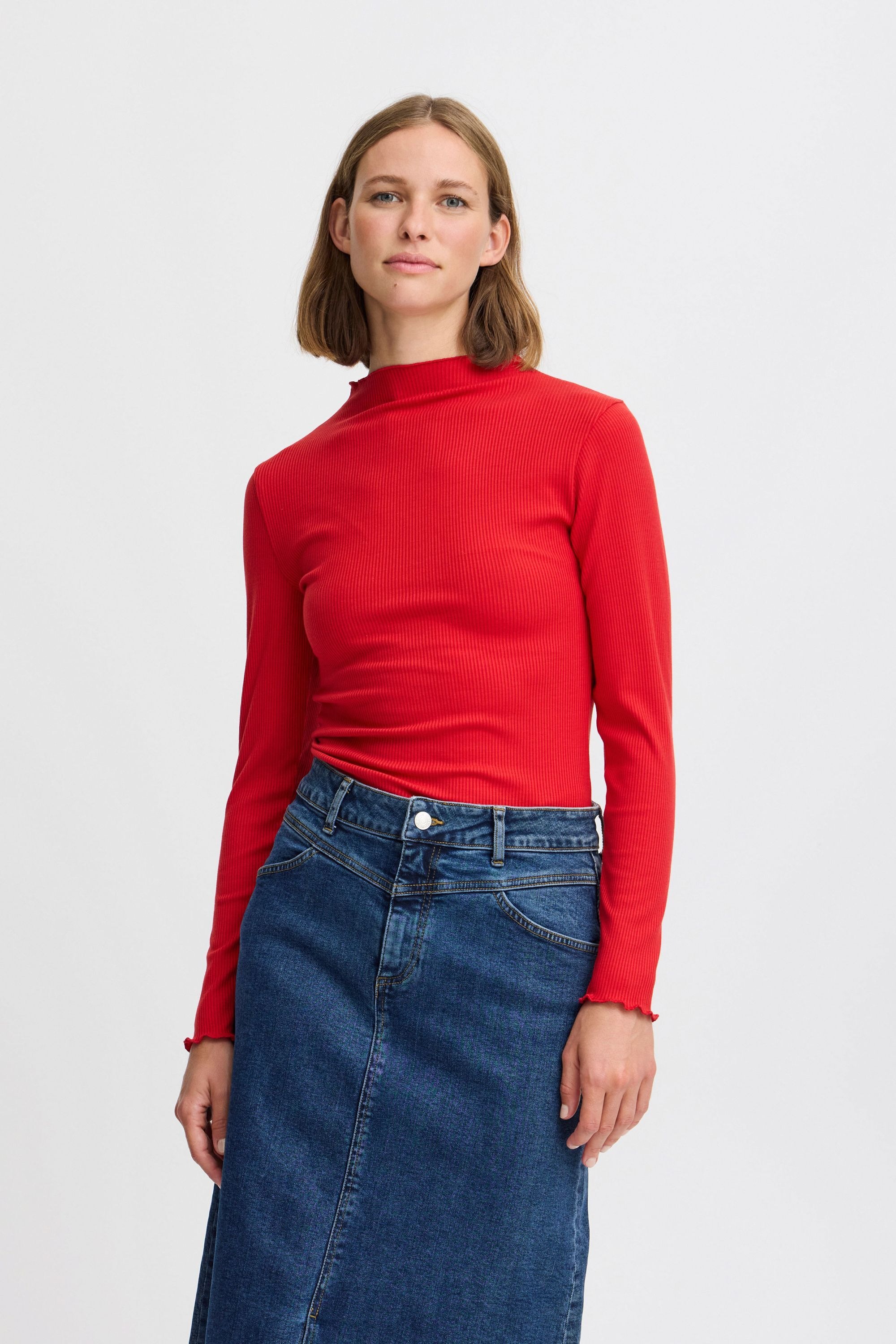 b.young Sweatshirt »Shirttop BYPAPILONE HIGH NECK TSHIRT -«