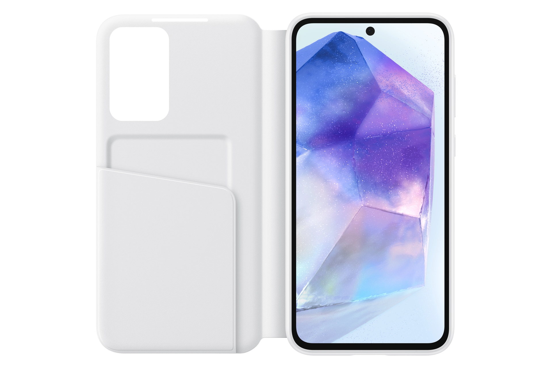Samsung Handyhülle »Smart View Wallet Case für Samsung Galaxy A55«, Backcover, Schutzhülle, Handyschutzhülle, Case, Schutzcase, stoßfest
