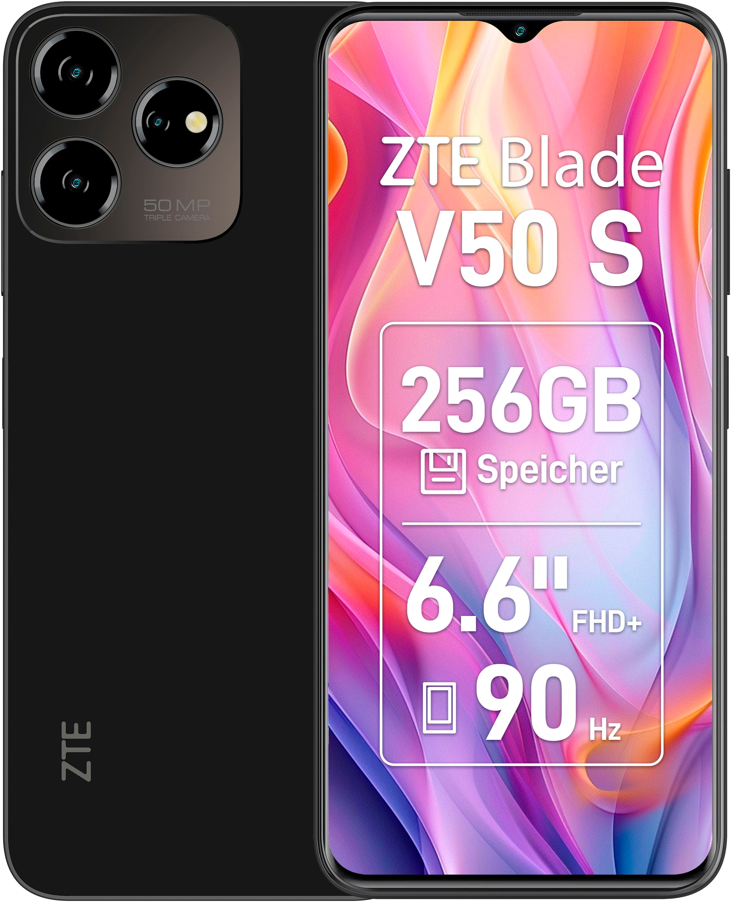 ZTE Smartphone »Blade V50S«, schwarz, 16,76 cm/6,6 Zoll, 50 MP Kamera