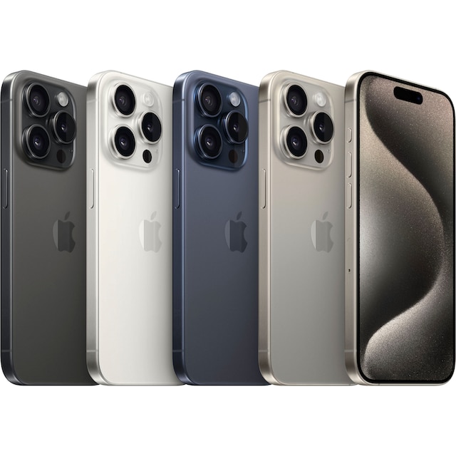 Apple Smartphone »iPhone | Kamera Speicherplatz, UNIVERSAL Pro Garantie 15 XXL ➥ 15,5 titanium, MP Jahre GB cm/6,1 3 128GB«, natural 48 Zoll, 128