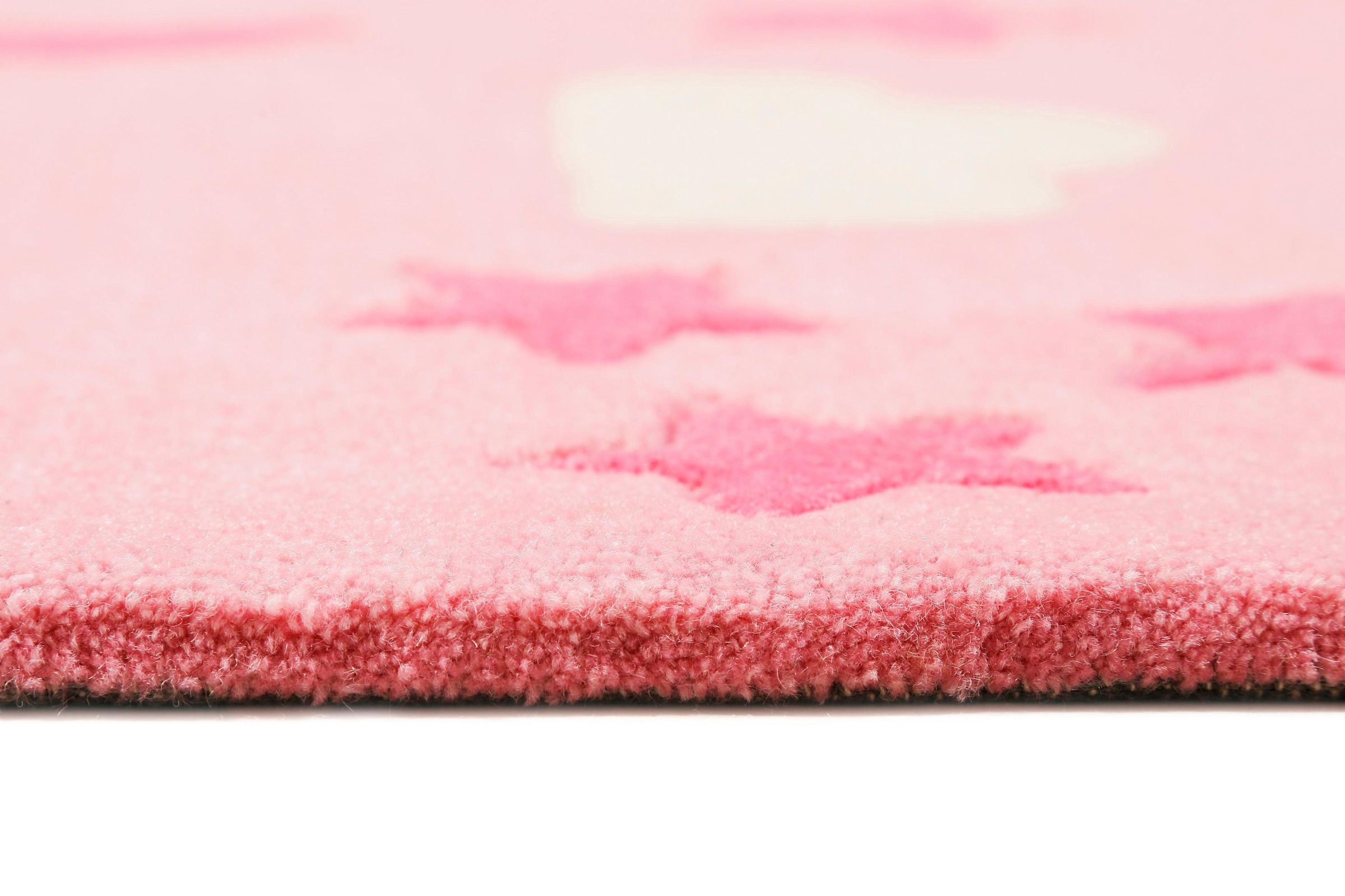 SMART KIDS Kinderteppich »LaLeLu« rechteckig 9 mm Höhe Mond Sterne Wolken, Konturenschnitt