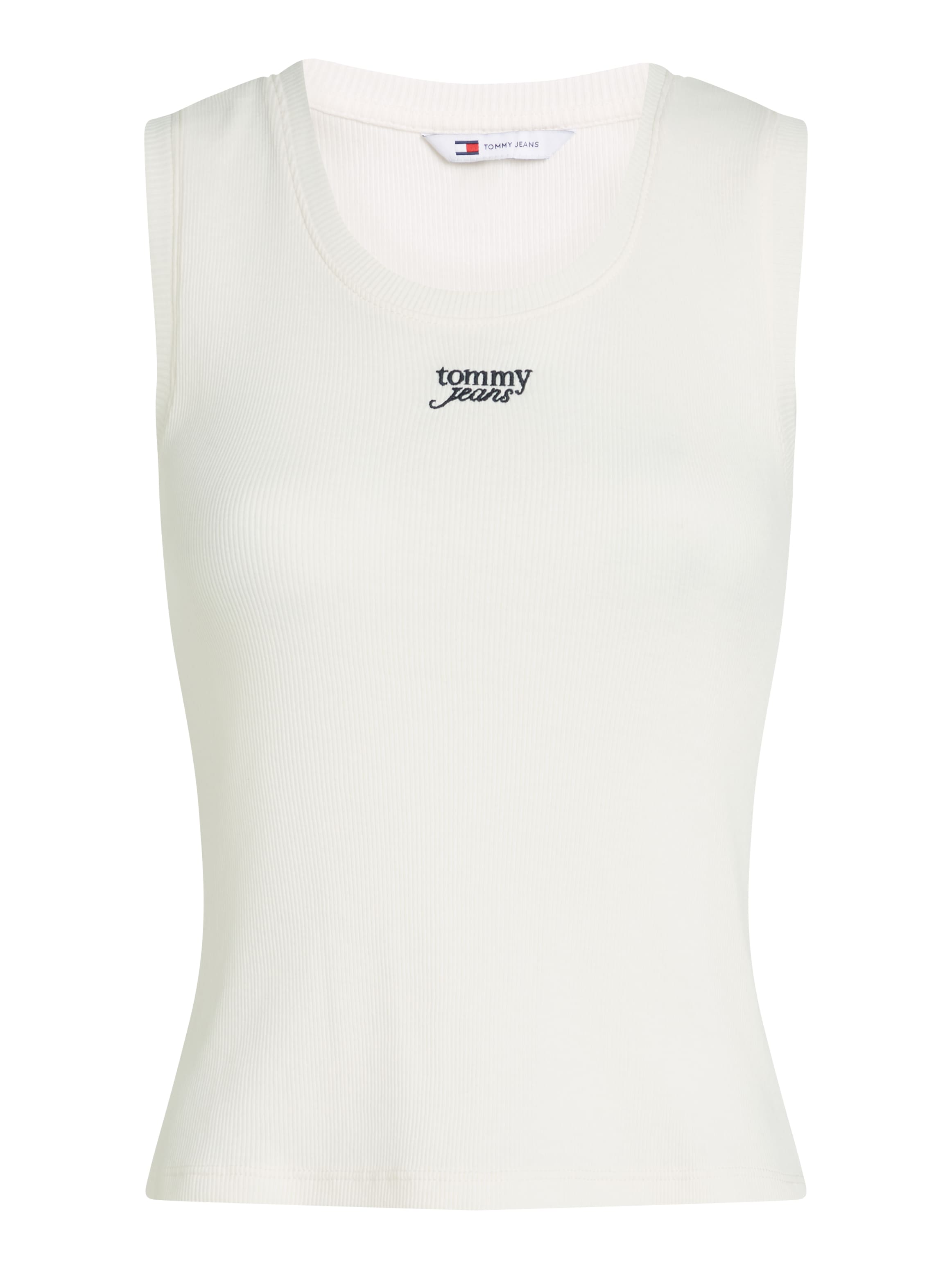 Tommy Jeans Tanktop »TJW SLIM SCRIPT RIB TANK TOP«, mit Logostickerei