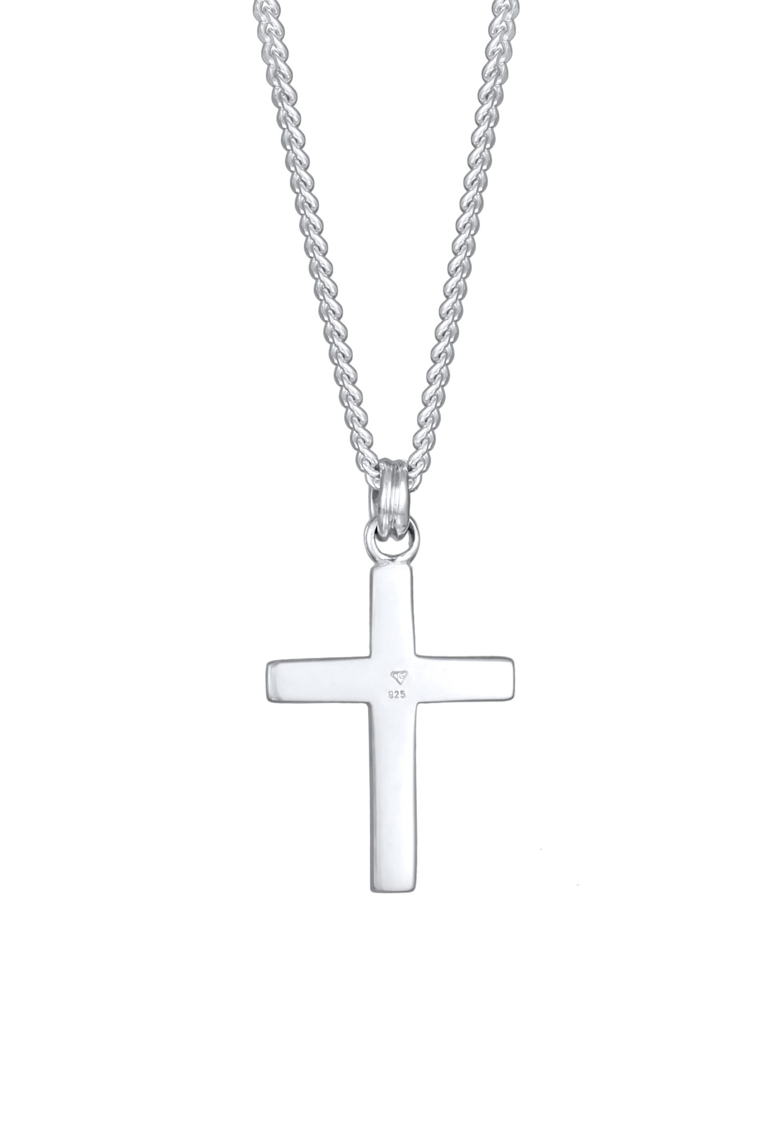 Kuzzoi Silberkette »Halskette Kreuz Glasperlen Modern 925 Silber«