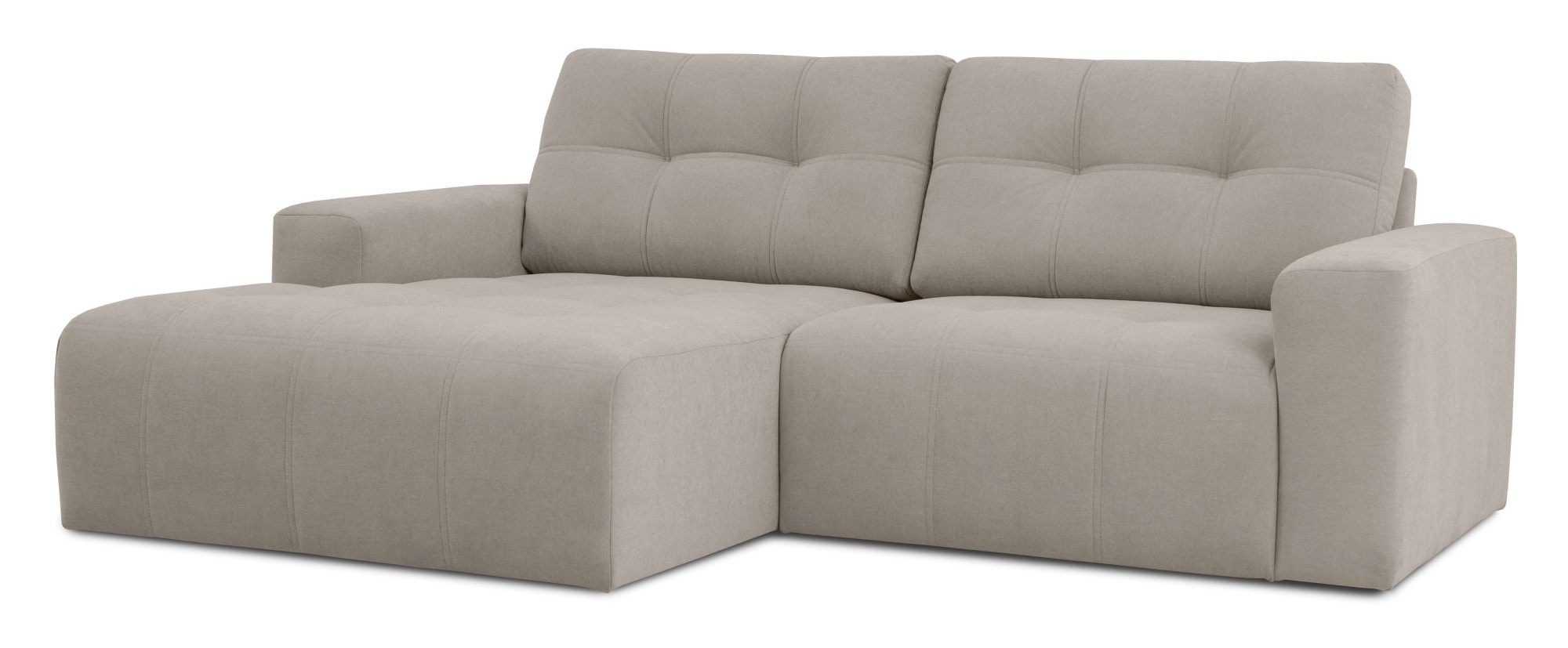 Home affaire Ecksofa »Turnon, Lounge-sofa, Breite 221 cm«, Chenille, mit Knopf- und Doppelsteppung, elegantes Aussehen