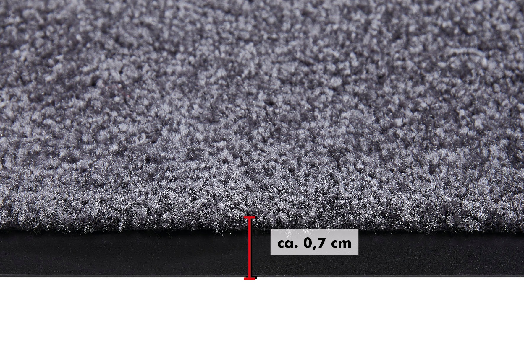 Andiamo Fußmatte »Super Wash & Clean, Made in Belgium«, rechteckig, 7 mm Höhe, Schmutzfangmatte, Uni Farben, rutschhemmend, waschbar