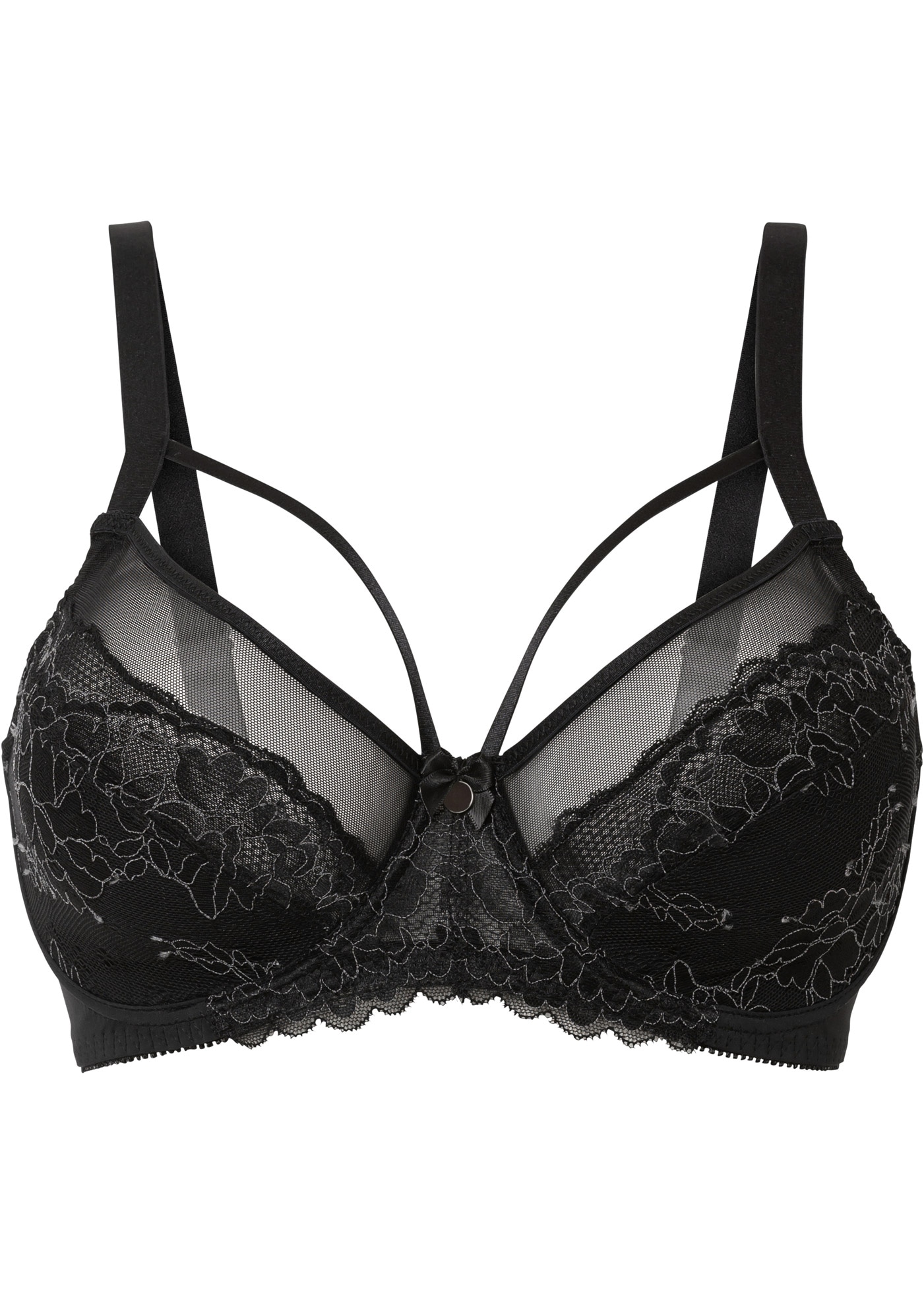 bonprix Minimizer-BH »Minimizer-BH mit zarter Spitze« mit zarter Spitze, mit dekorativen Straps, mit transparenten Details
