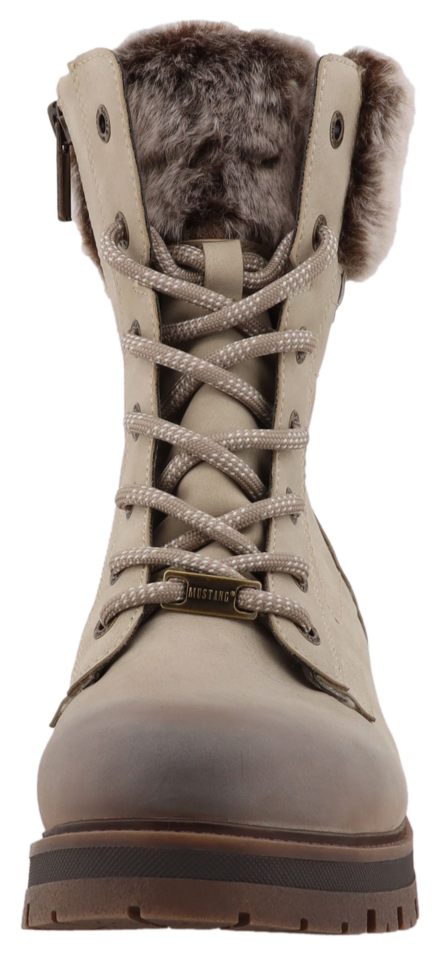 Mustang Shoes Winterstiefelette »Darleen«  Winterboots mit Fellimitatkragen