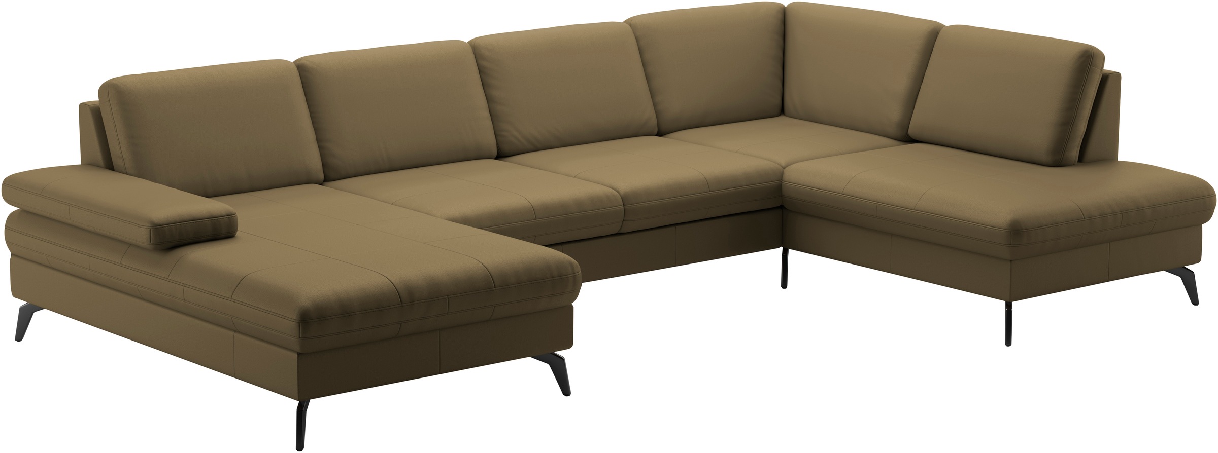 sit&more Wohnlandschaft »Morris U-Form, inkl. Sitztiefenverstellung«, wahlweise mit Armteilverstellung, Bettfunktion & Bettkasten