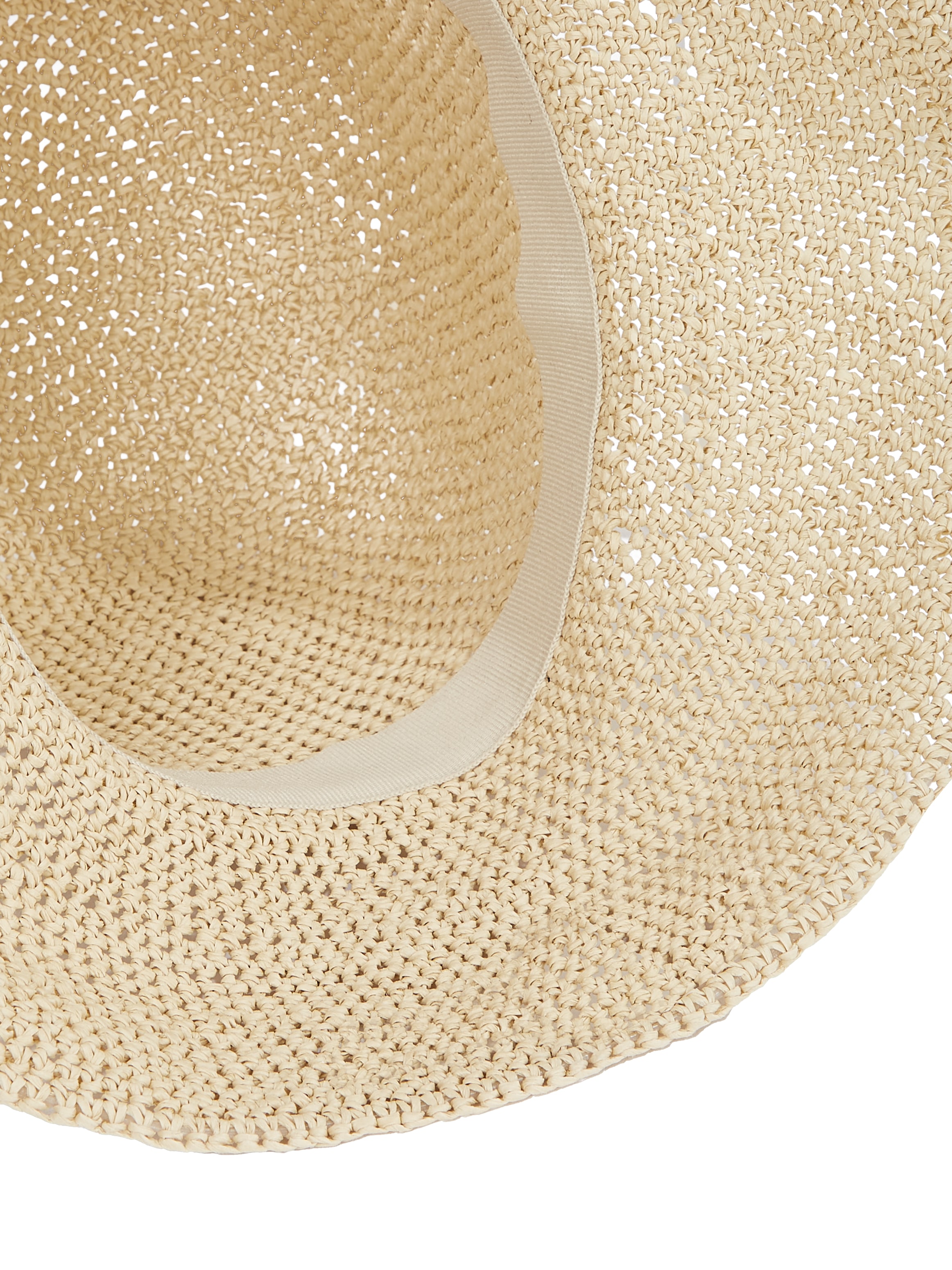 Calvin Klein Strohhut »WIDE BRIM STRAW BUCKET HAT«, in Flechtoptik
